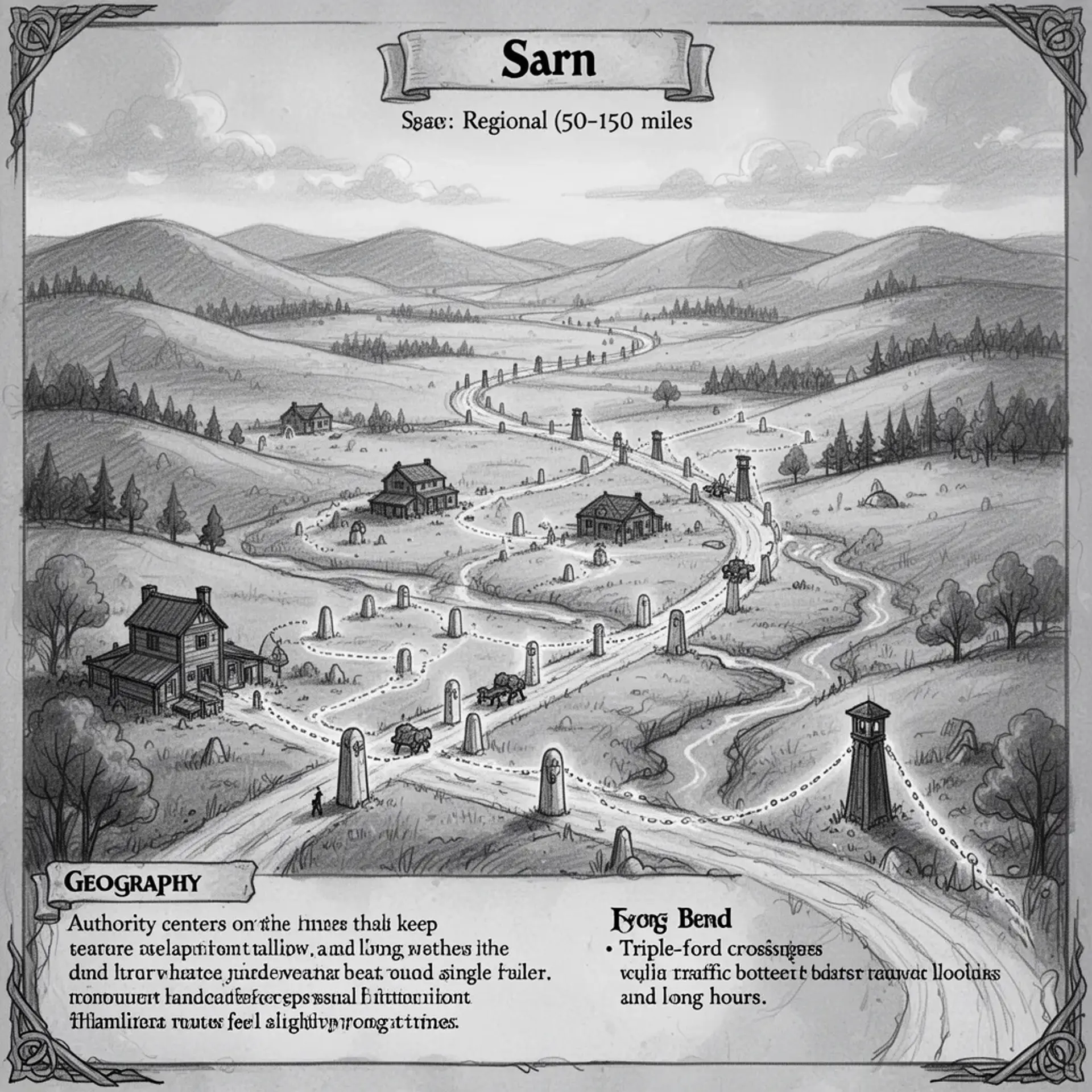 Sarn - AI-generated fantasy Region