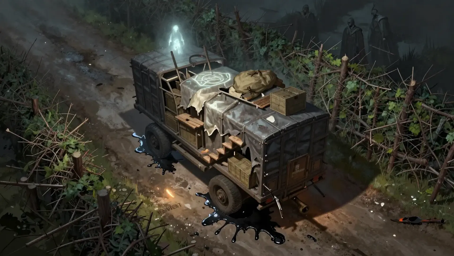 The Sabotaged Supply Wagon - AI-generated fantasy Encounter