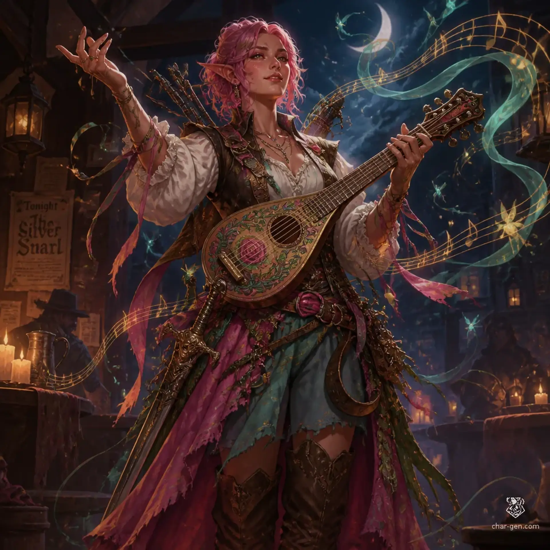 Merillath Linnathren - AI-generated fantasy Character