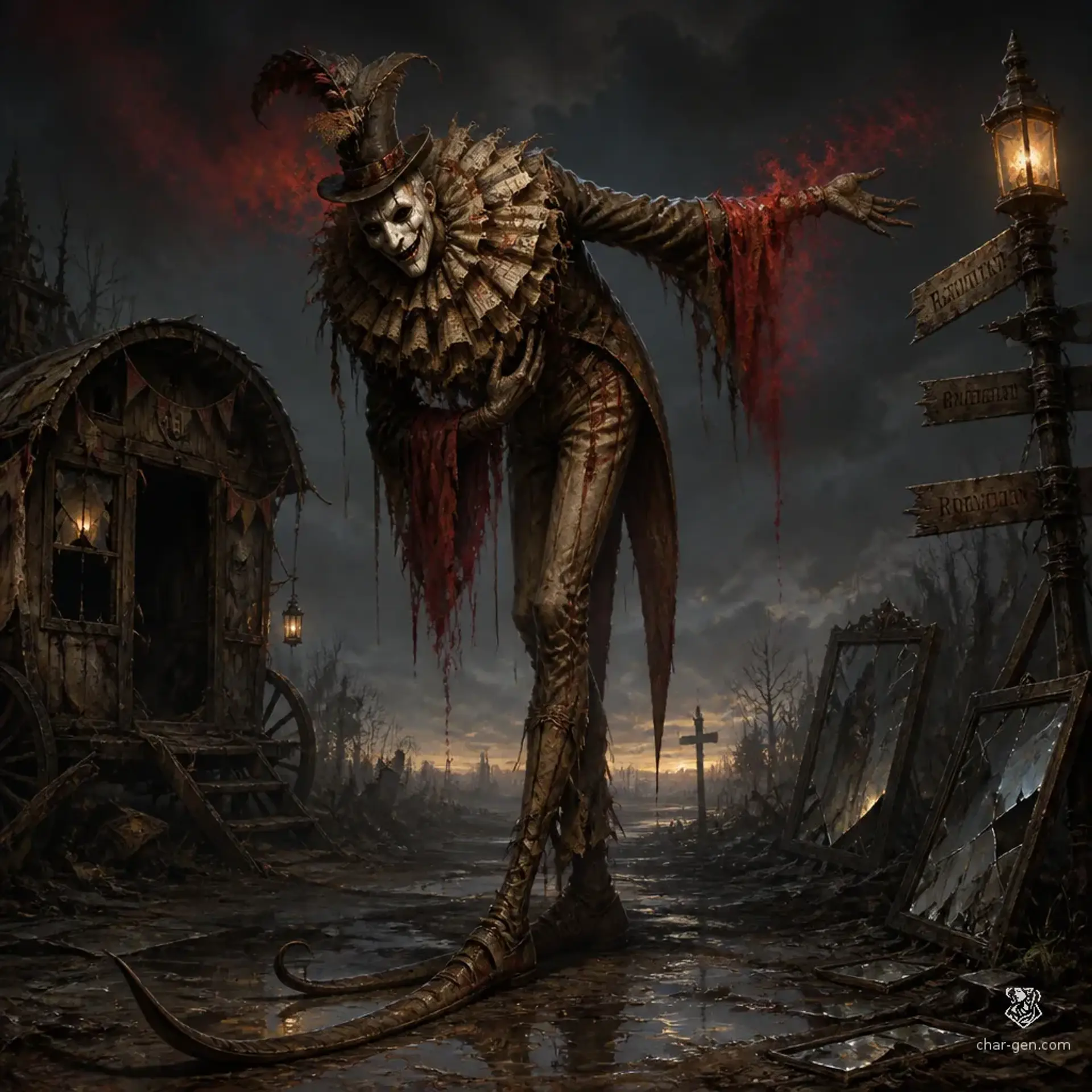 Nocturne Clown - AI-generated fantasy Monster