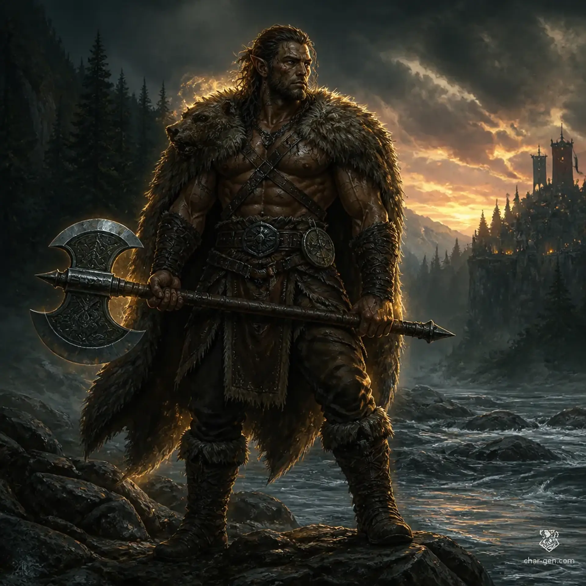 Beck "River" Halidan - AI-generated fantasy Character