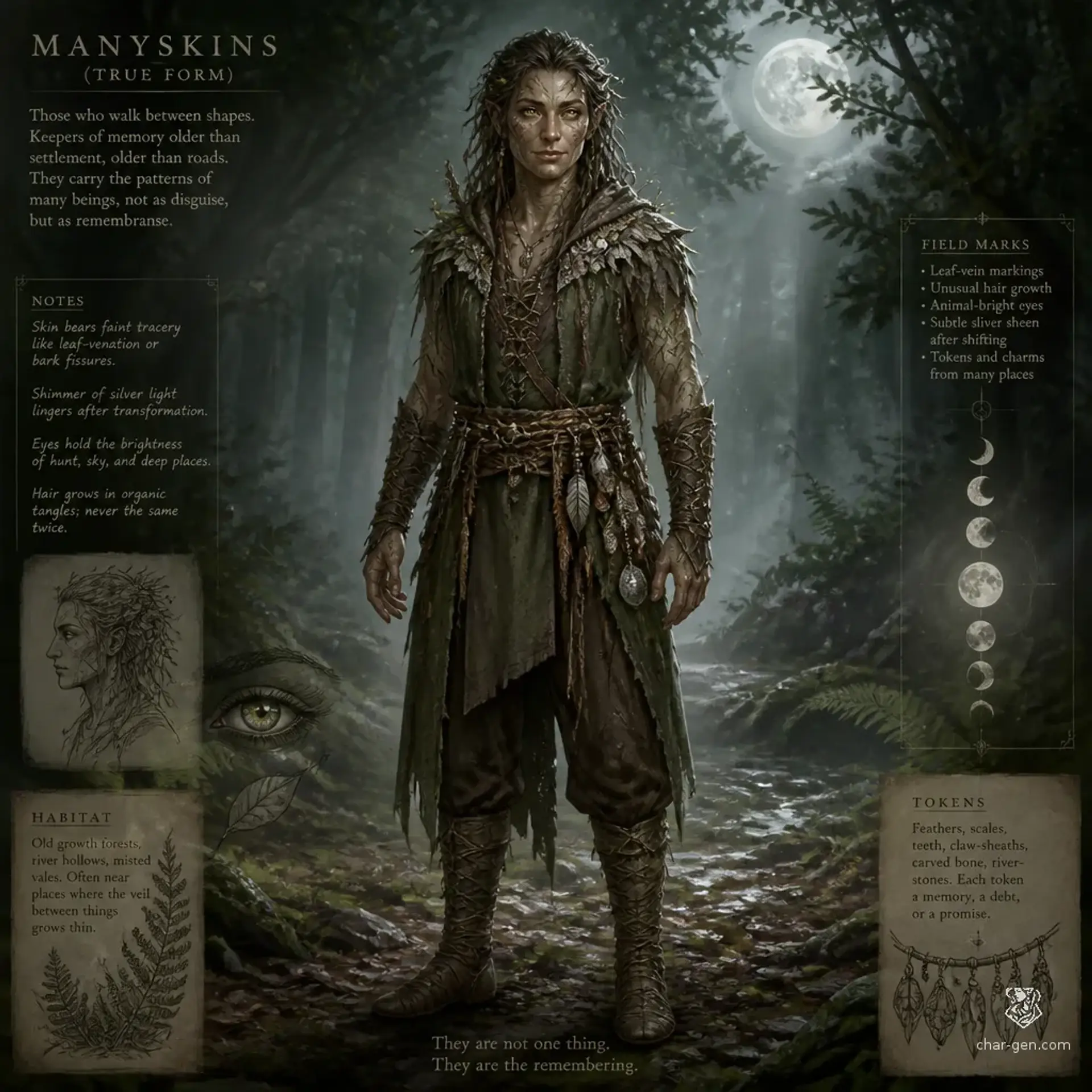 Manyskins - AI-generated fantasy Species