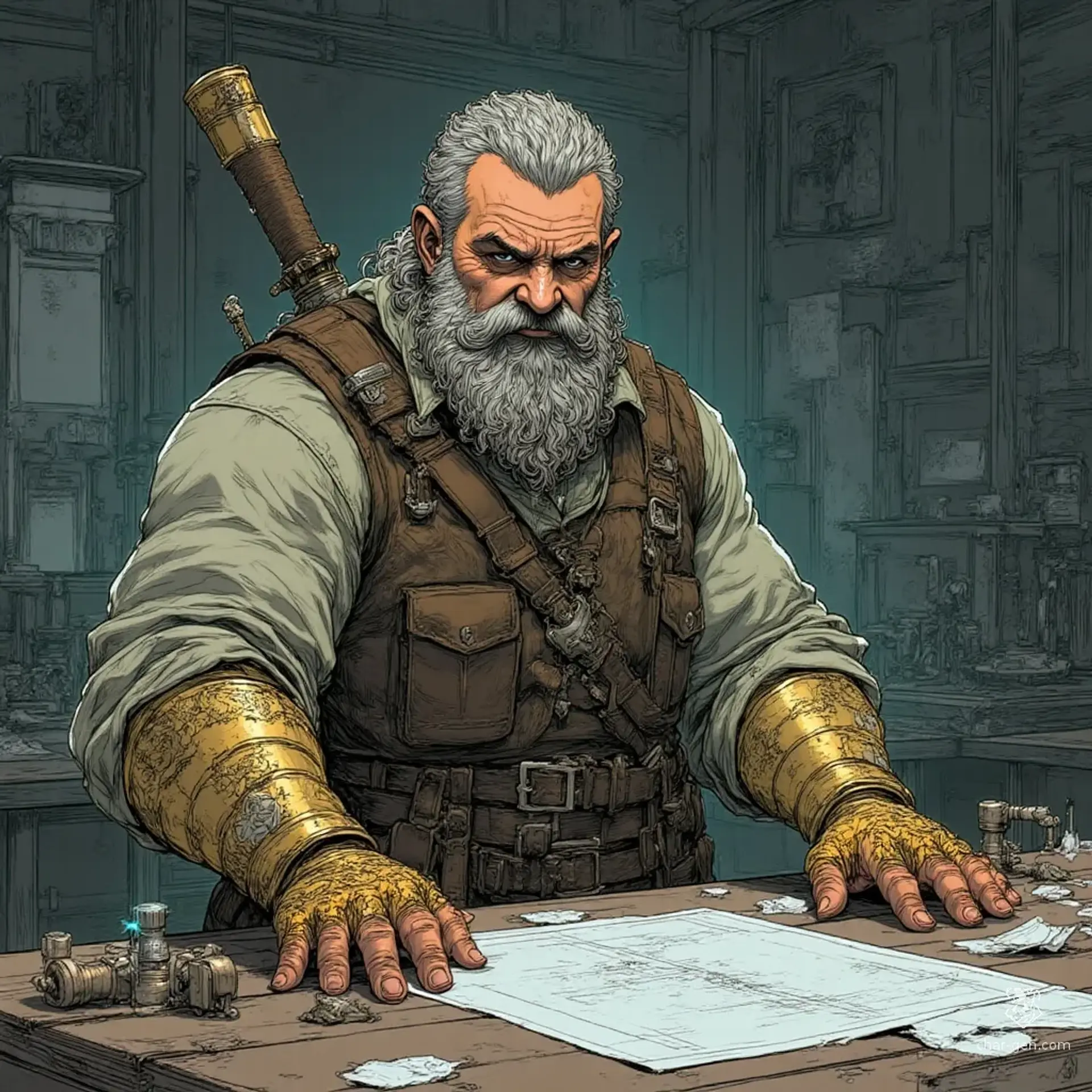 Victor Harvester - AI-generated fantasy NPC