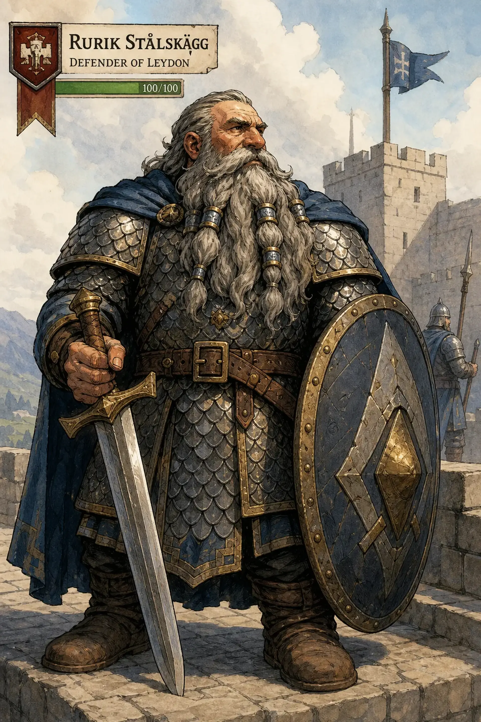 Rurik Stålskägg - AI-generated fantasy NPC