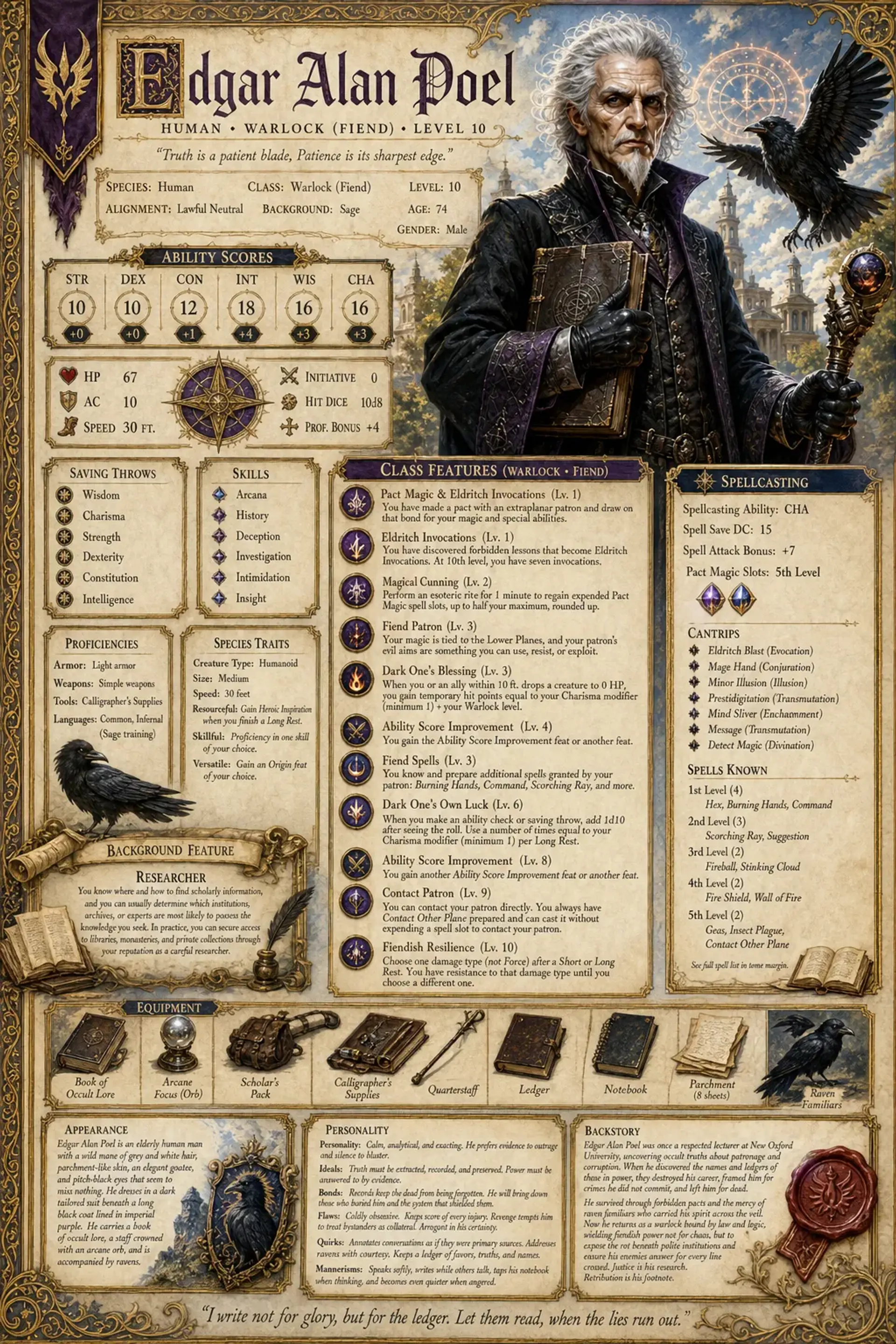 Character Sheet