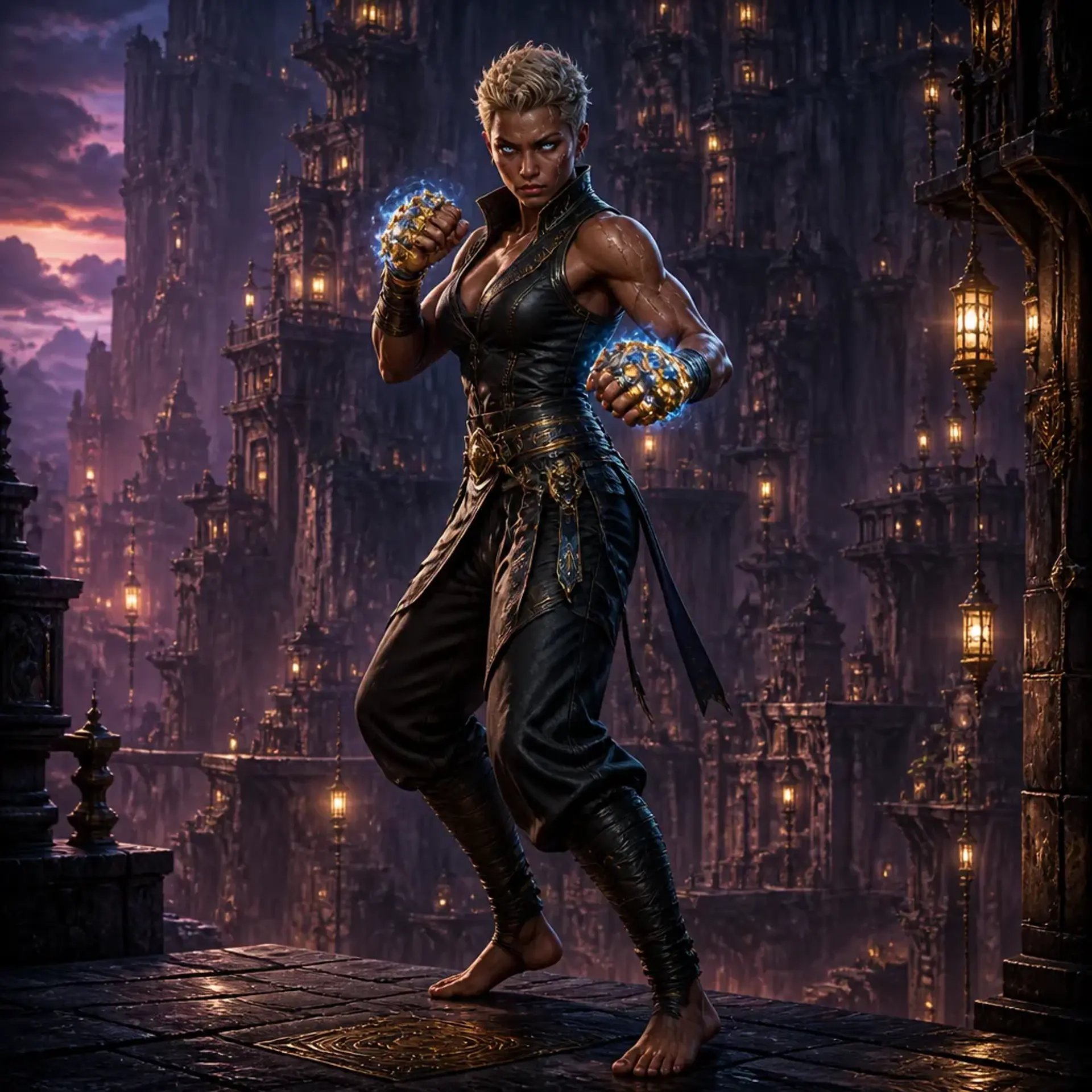 Selina "Hellcat" Thorne - AI-generated fantasy Character