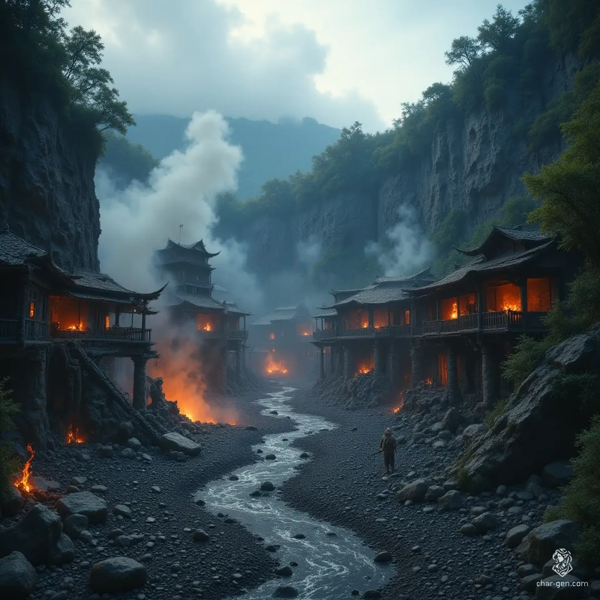 Tsuchime - AI-generated fantasy Settlement
