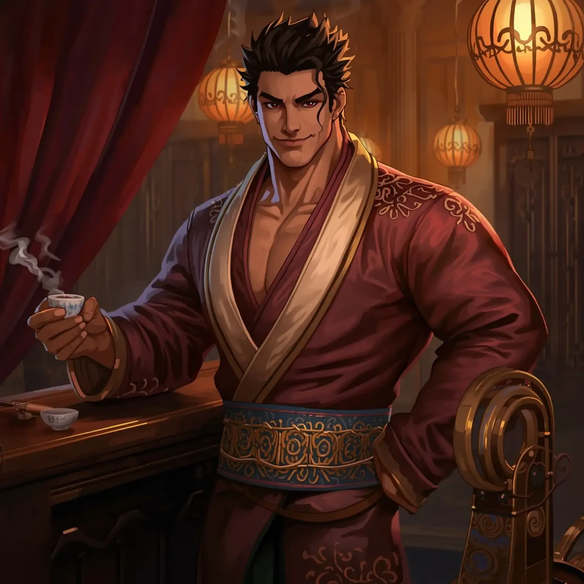 The Jade Seraglio (Dragonshadow) - AI-generated fantasy Tavern
