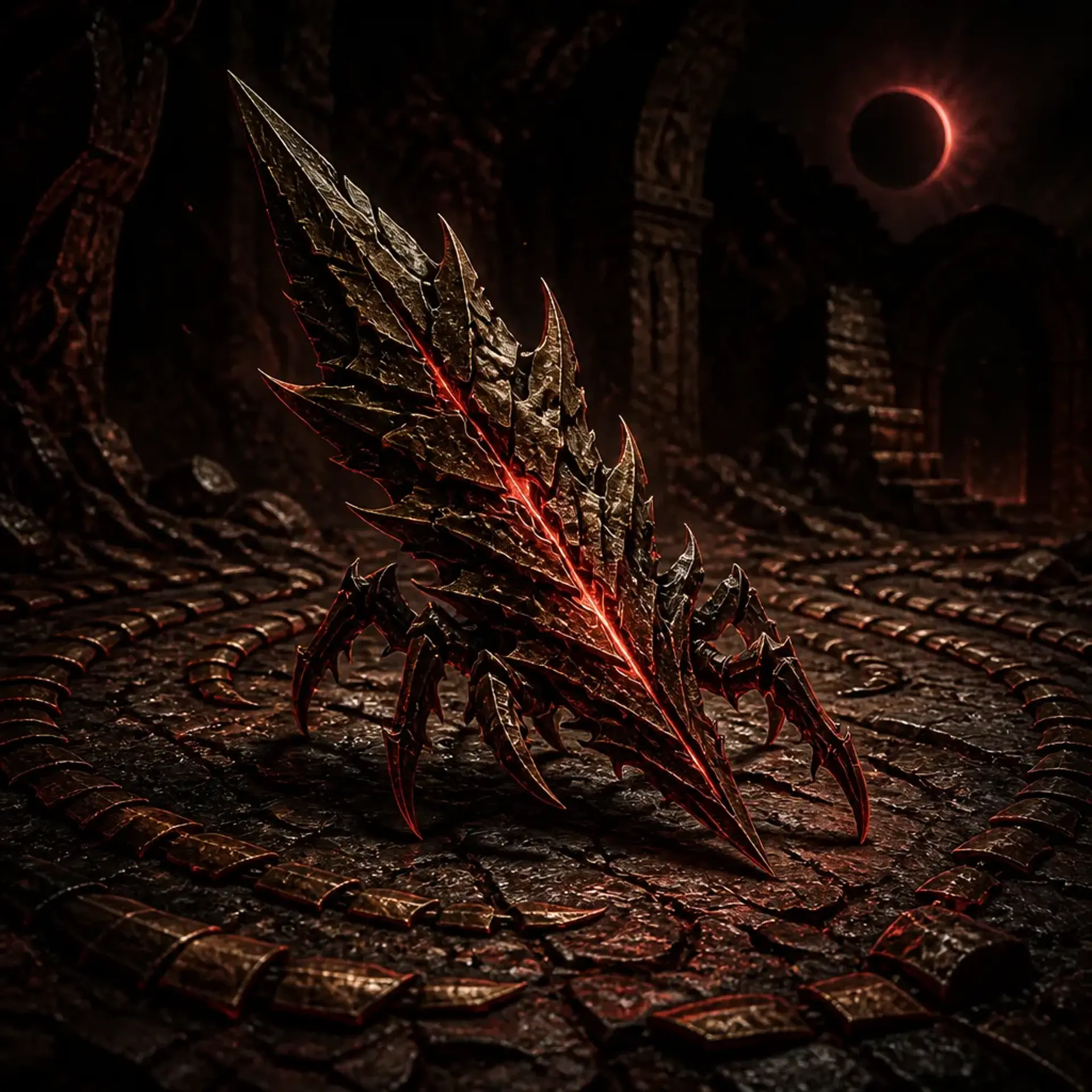 Animated Scale Fragment - AI-generated fantasy Monster