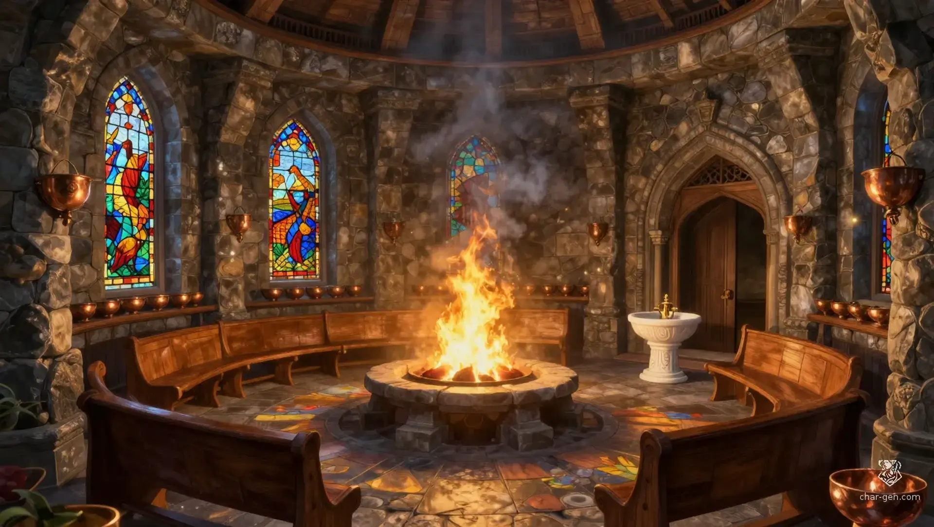 The Quiet Flame - AI-generated fantasy Building