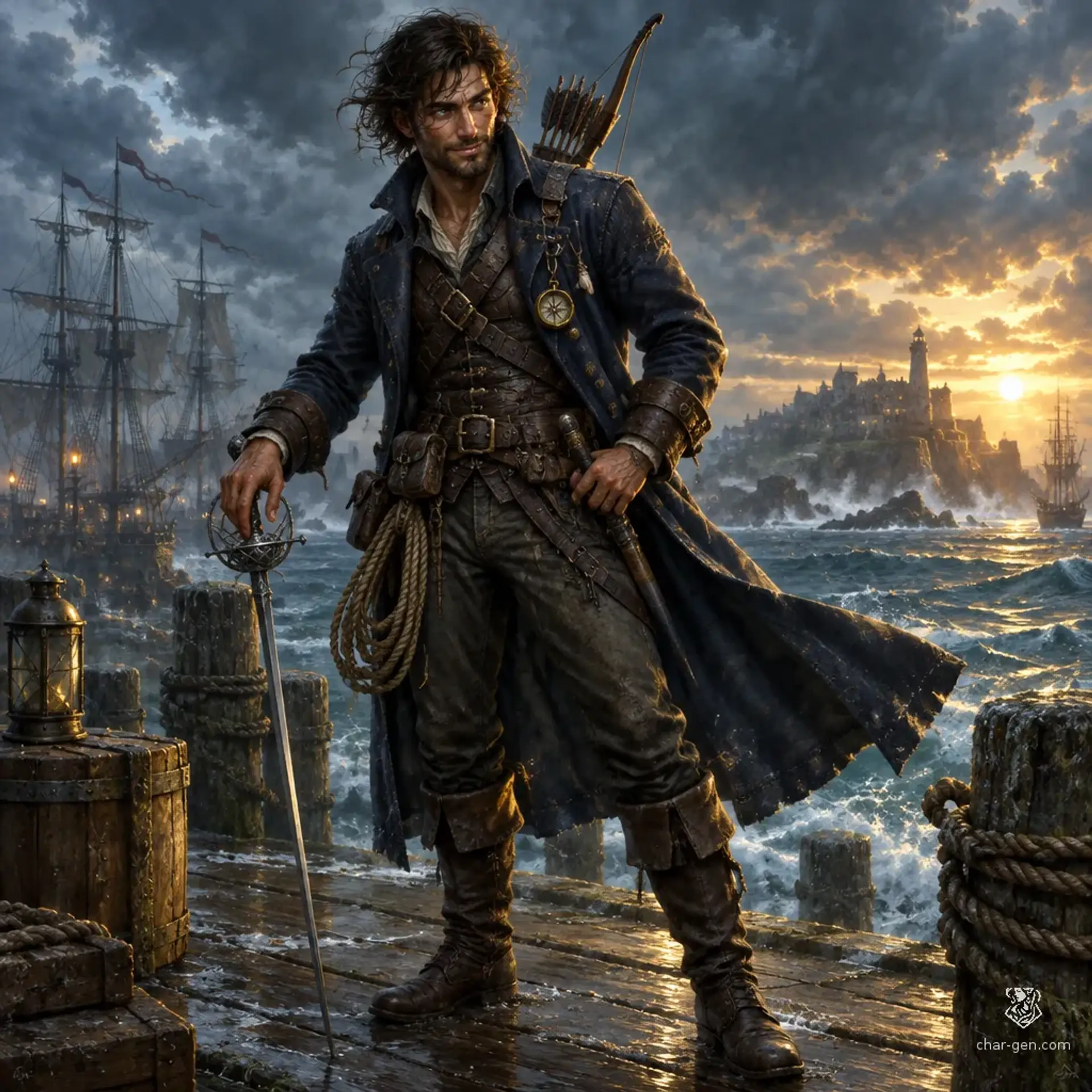 Simon Bernard - AI-generated fantasy Character