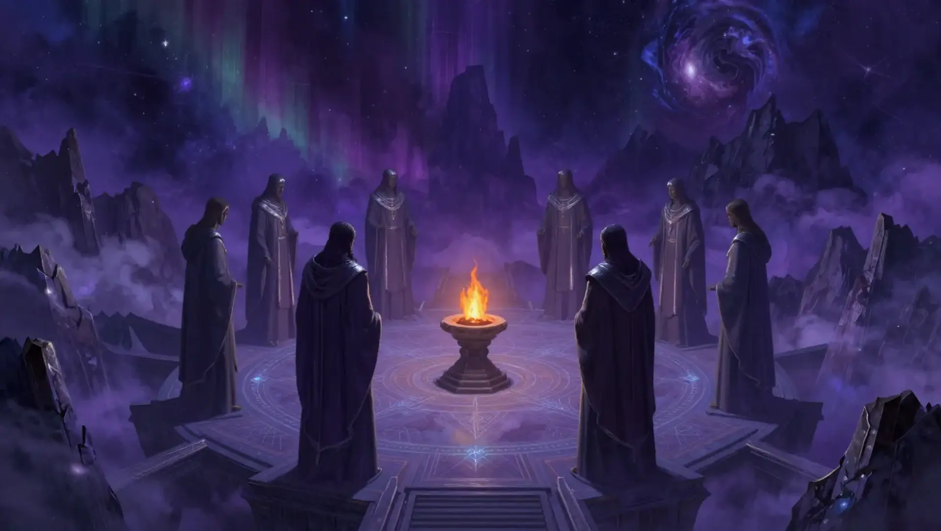 The Court of Nine - AI-generated fantasy Pantheon