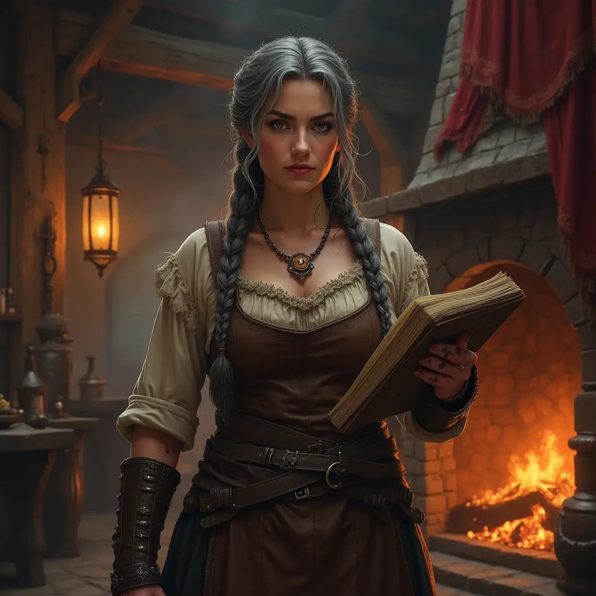 The Iron Hearth & Velvet Forge - AI-generated fantasy Tavern