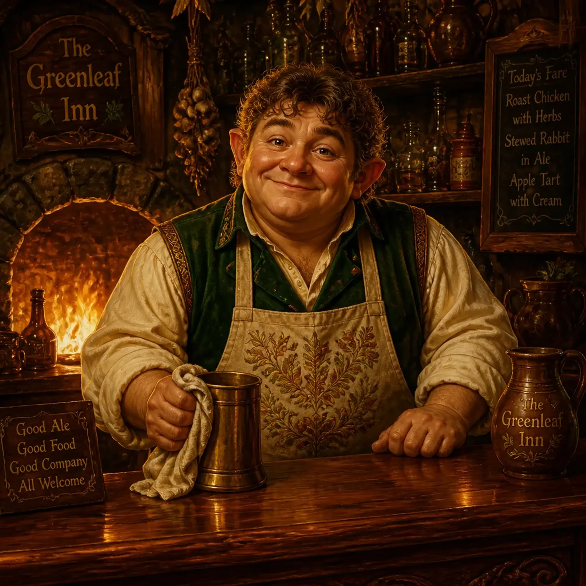 The Hearth-Stone's Rest - AI-generated fantasy Tavern