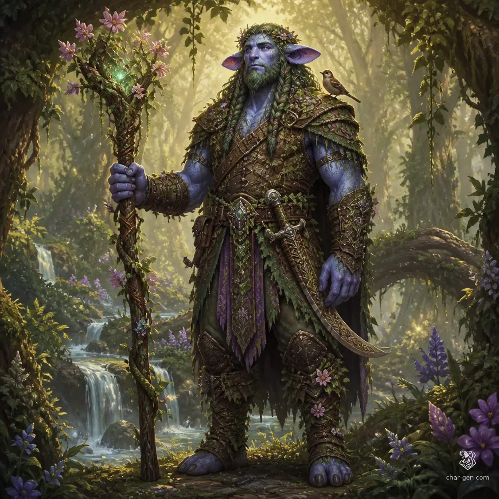 Thistle Oaken-Soul - AI-generated fantasy Character