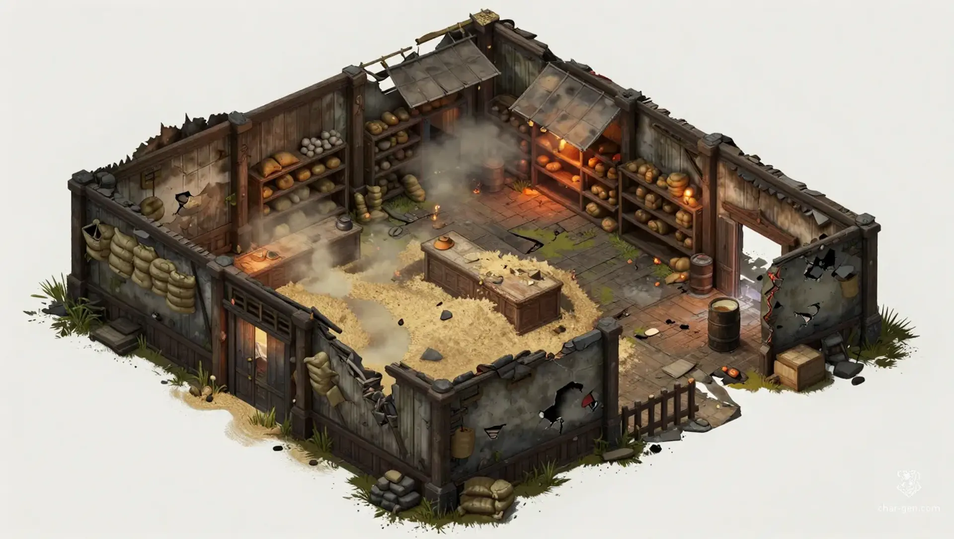Hold the Ruined General Store - AI-generated fantasy Encounter