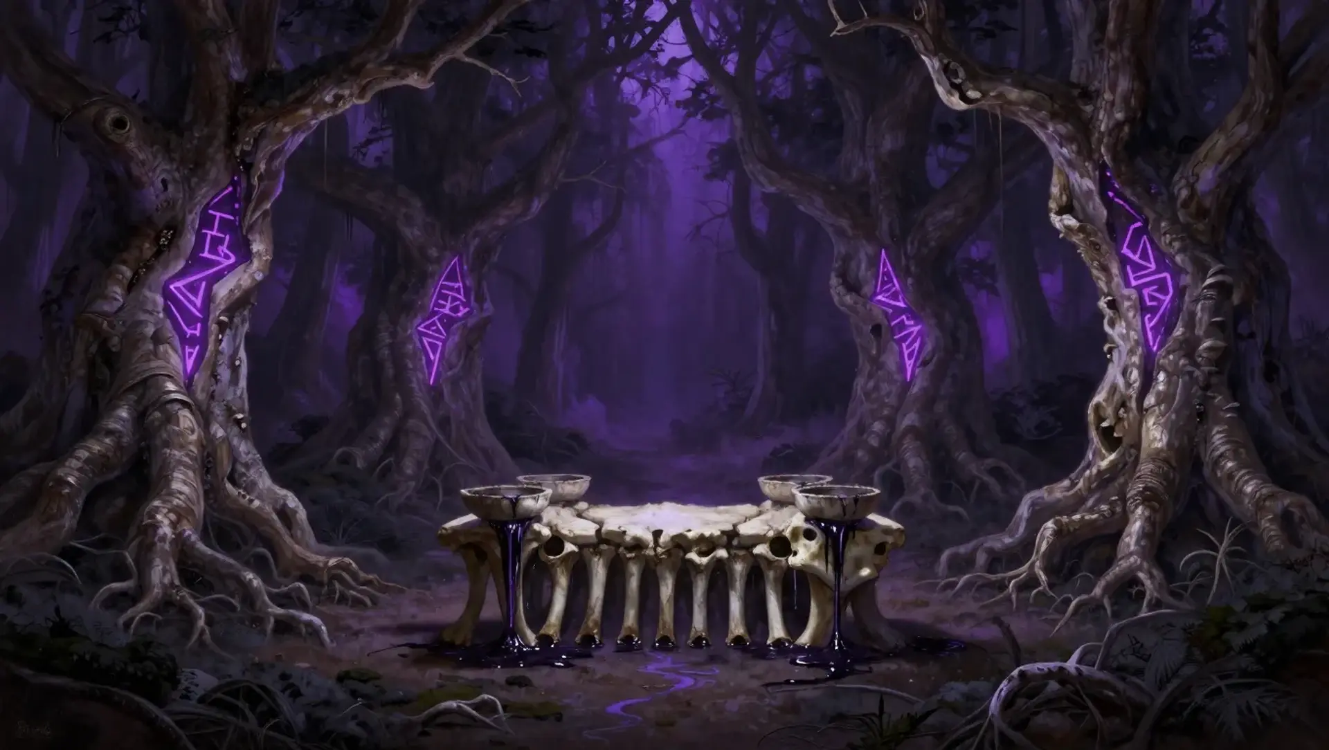 The Weeping Grove of Malcor - AI-generated fantasy Puzzle
