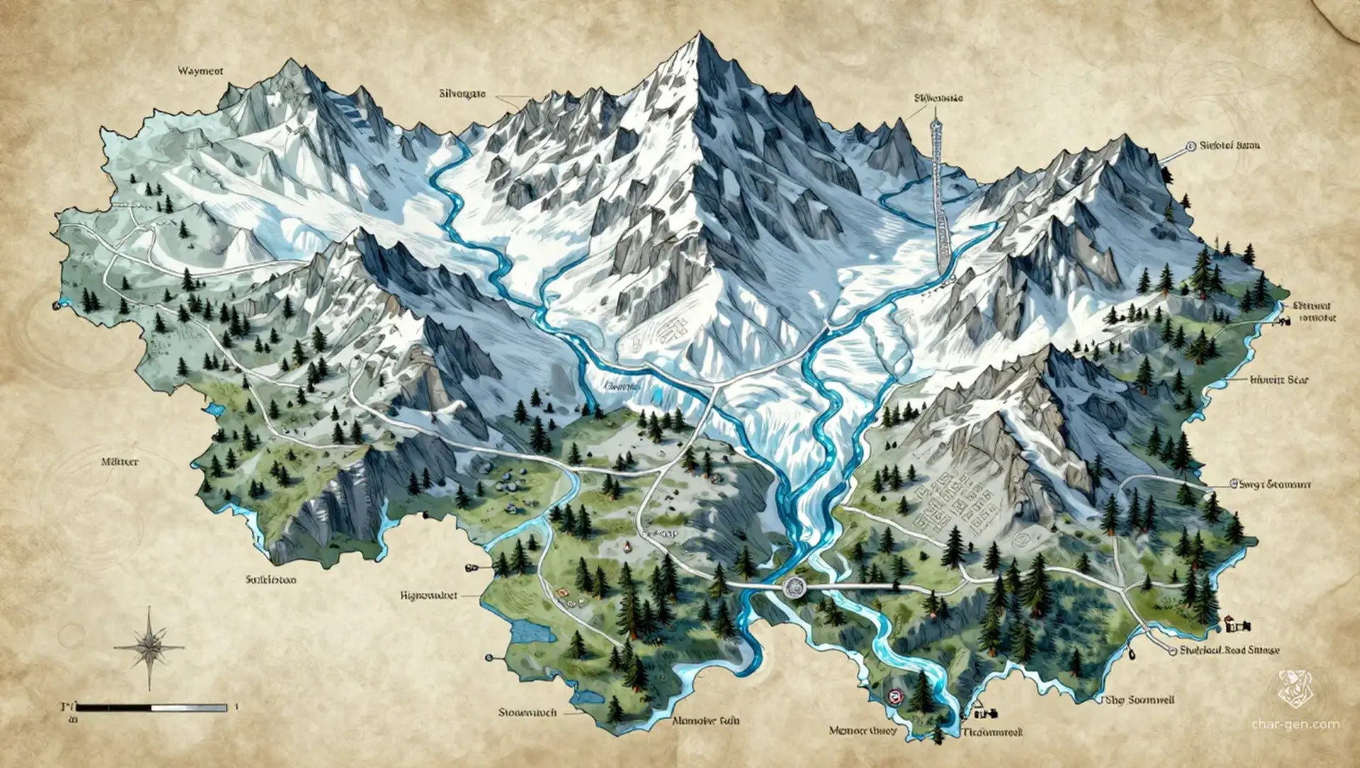 Highholt - AI-generated fantasy Region