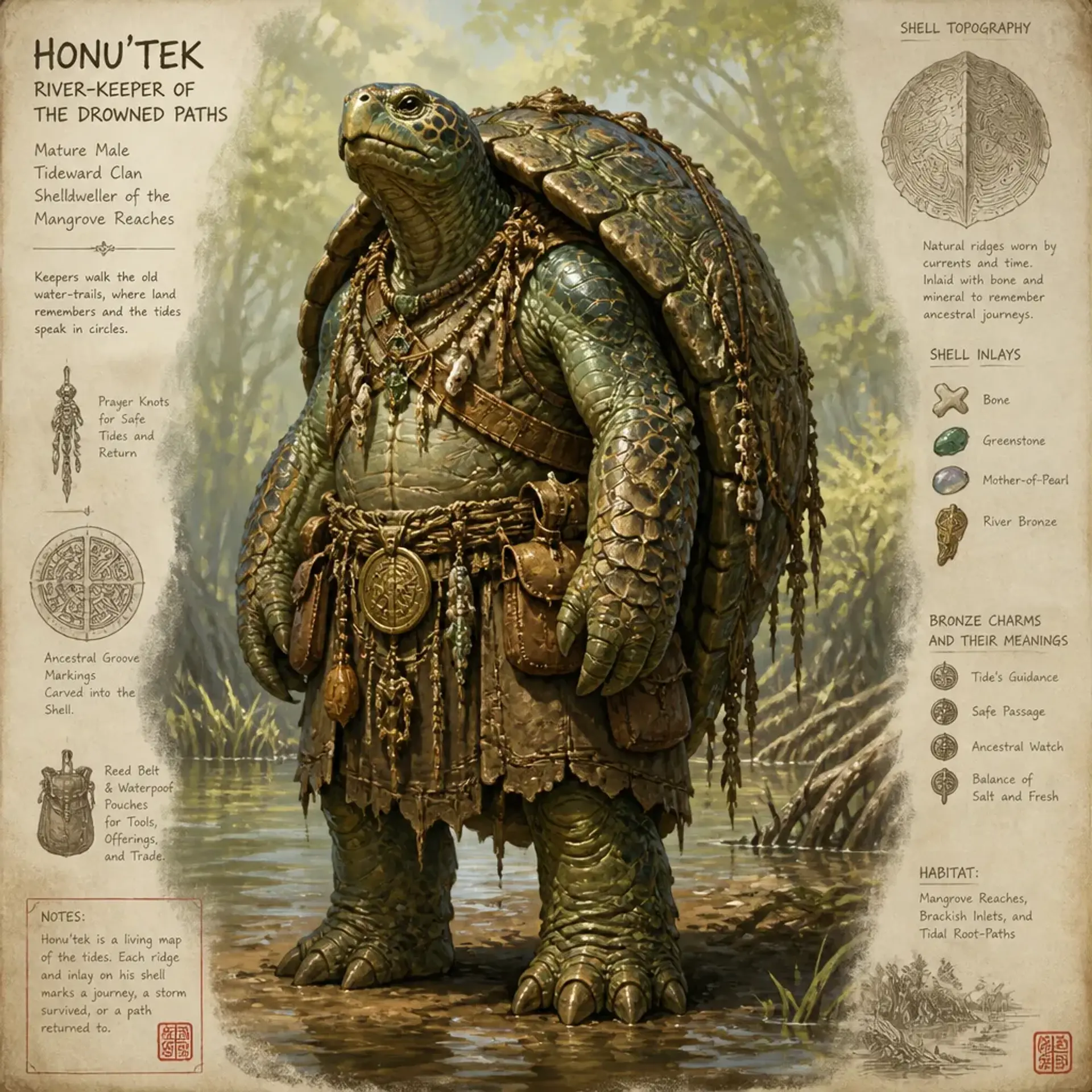 Siltback Shellfolk - AI-generated fantasy Species