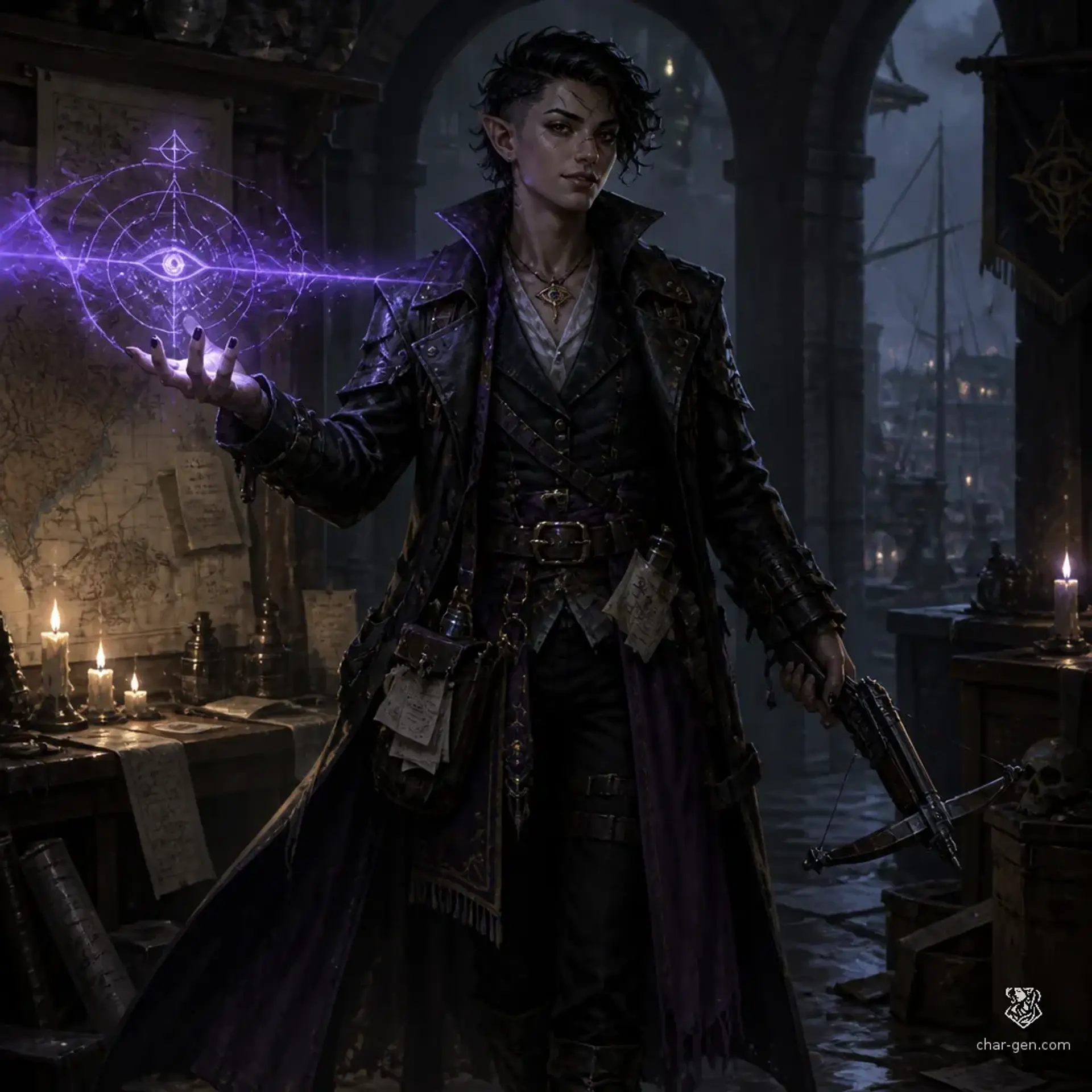 Neris Vaskri - AI-generated fantasy Character