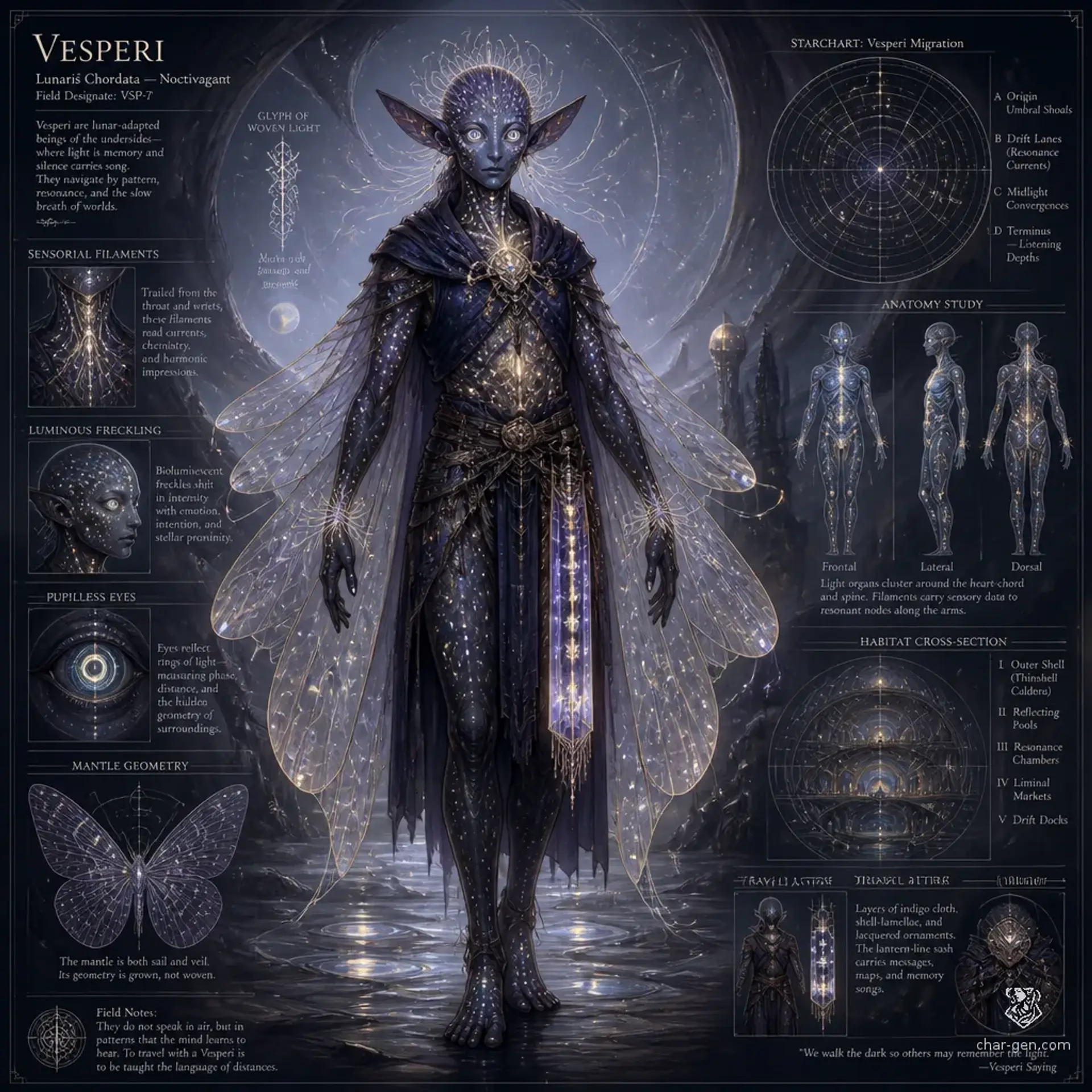 Vesperi - AI-generated fantasy Species