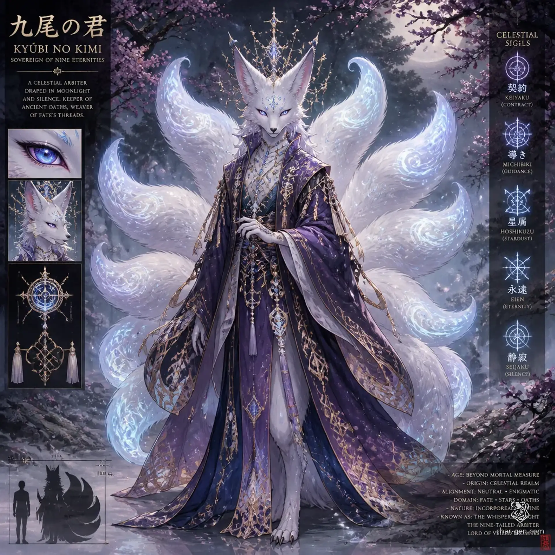 Zenith-Tail Vulpine - AI-generated fantasy Species