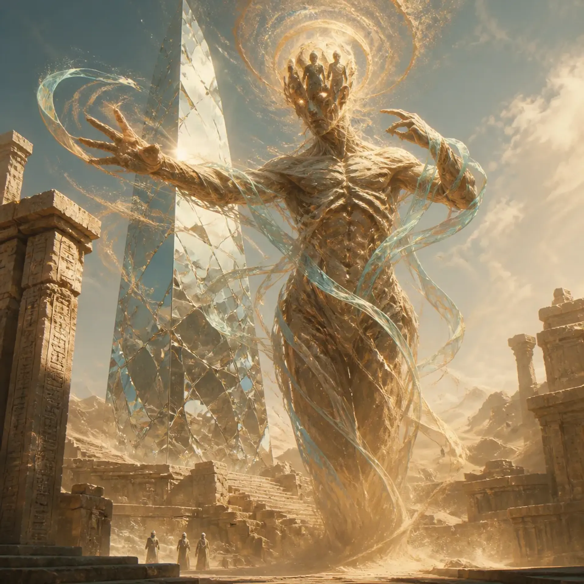 Mirage-bound Elemental - AI-generated fantasy Monster