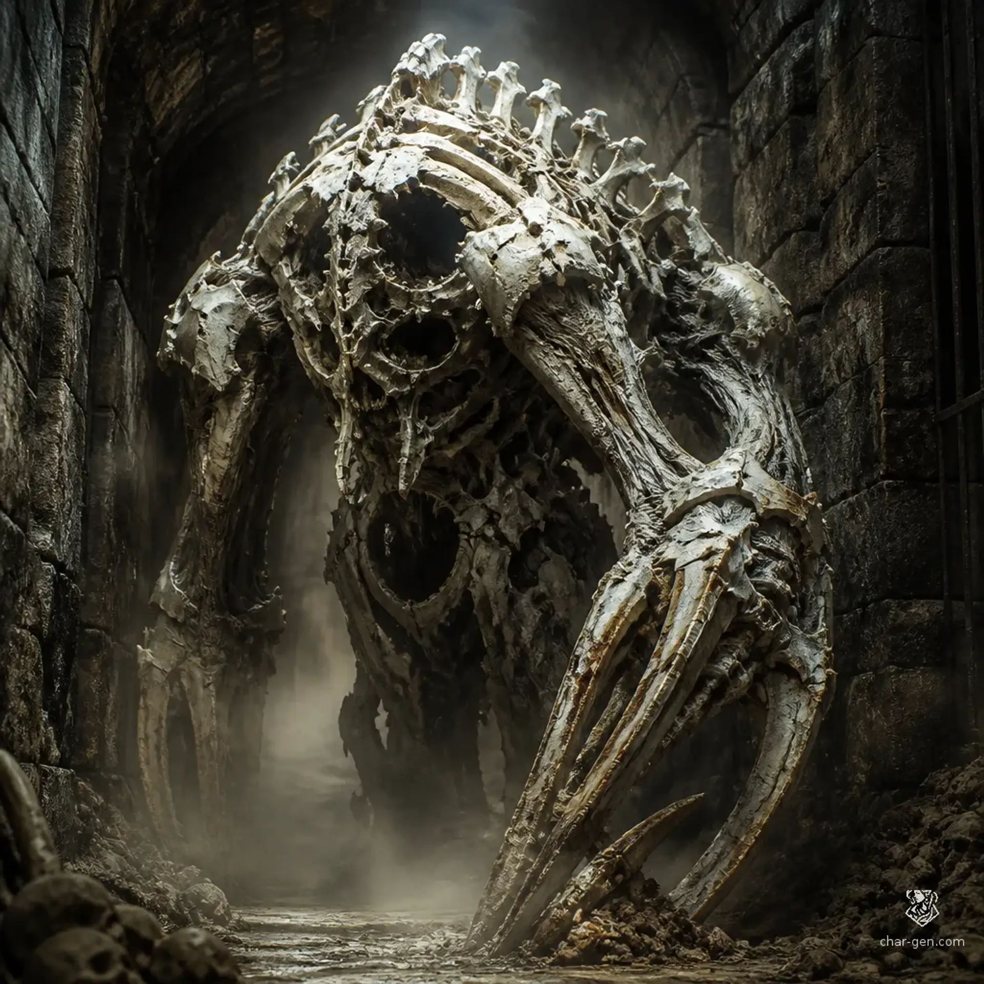 Marrow Hulk - AI-generated fantasy Monster