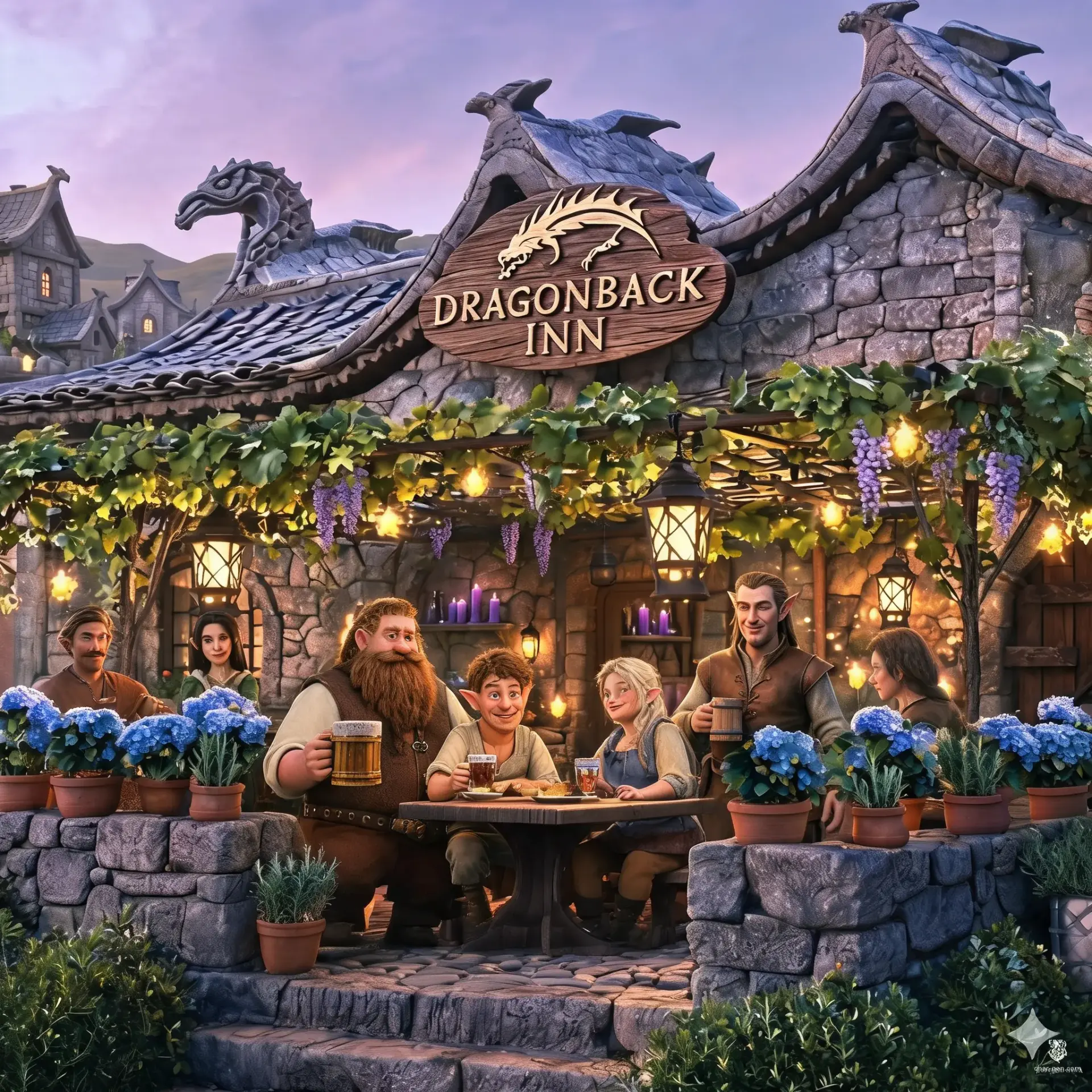 The Dragonback Inn - AI-generated fantasy Tavern