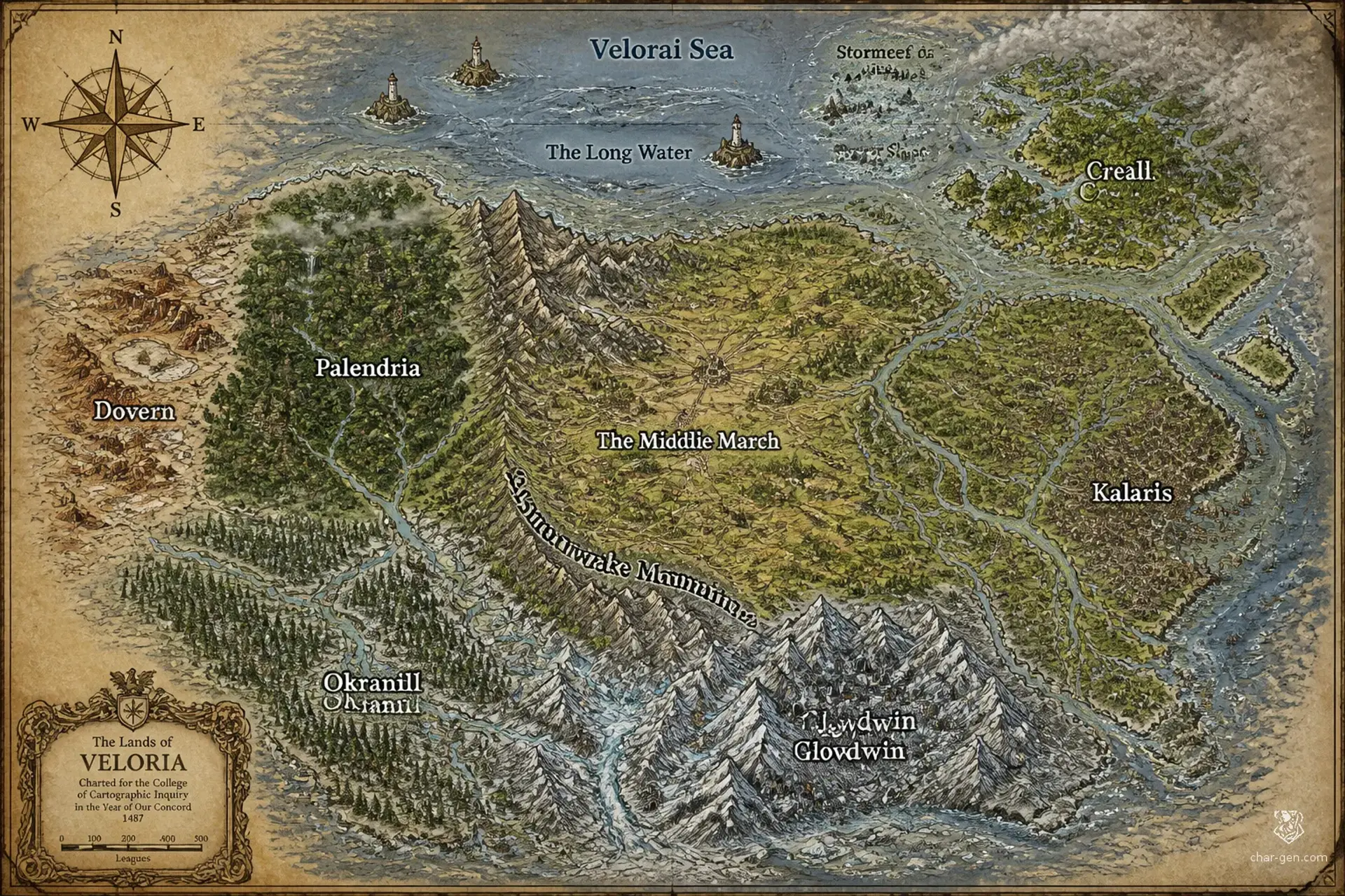 Emerecia - AI-generated fantasy World