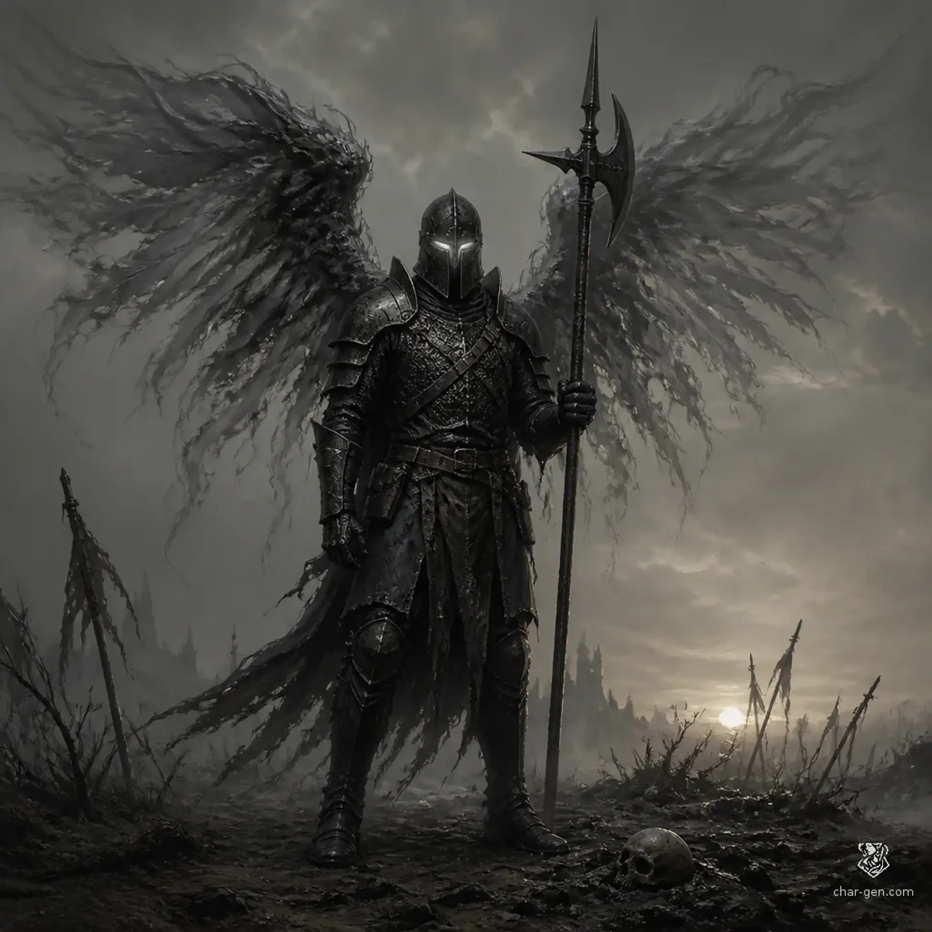 Sevrin Ashwings - AI-generated fantasy Character