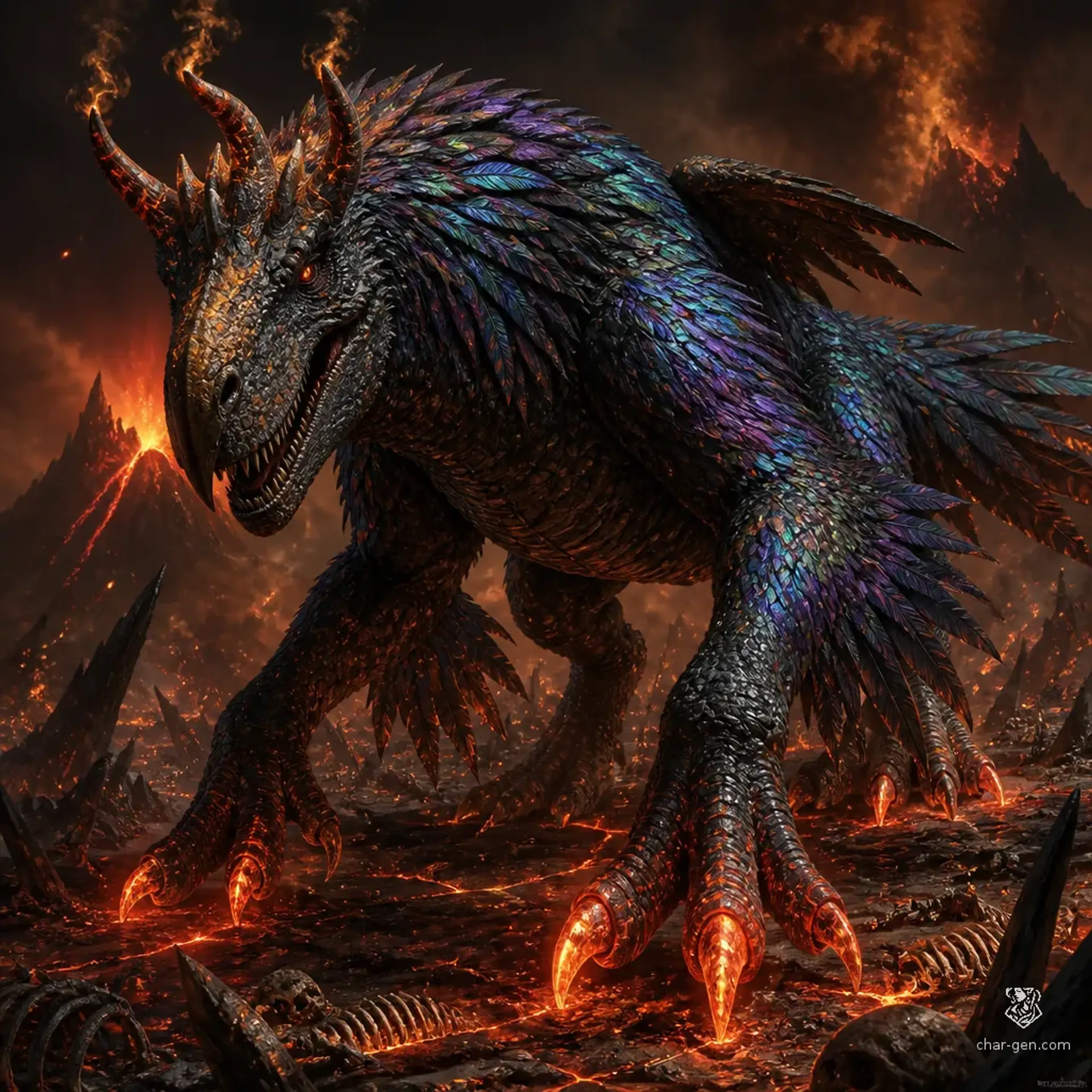 Dragon Raptor - AI-generated fantasy Monster
