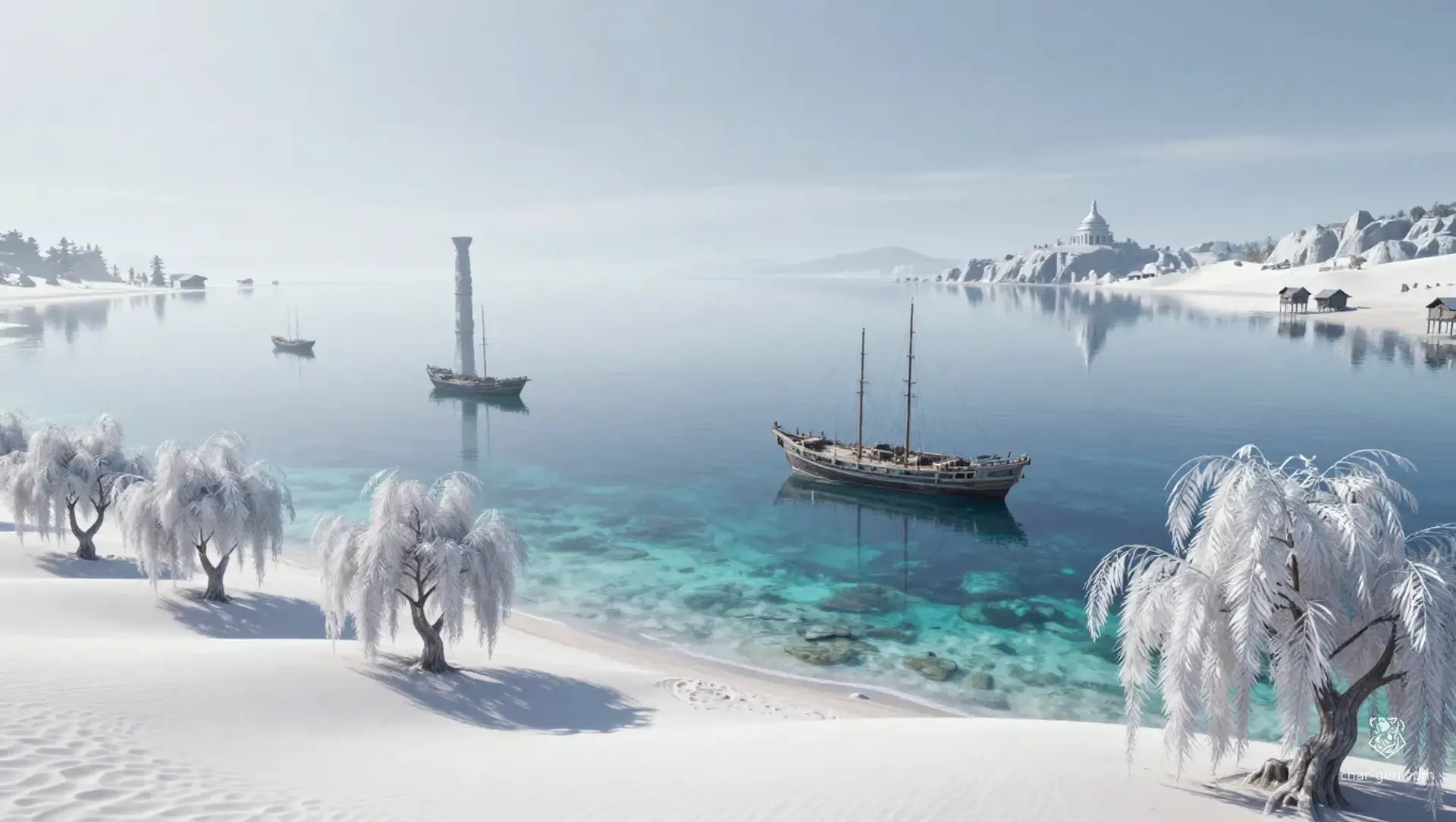 The Glass Sea - AI-generated fantasy Region