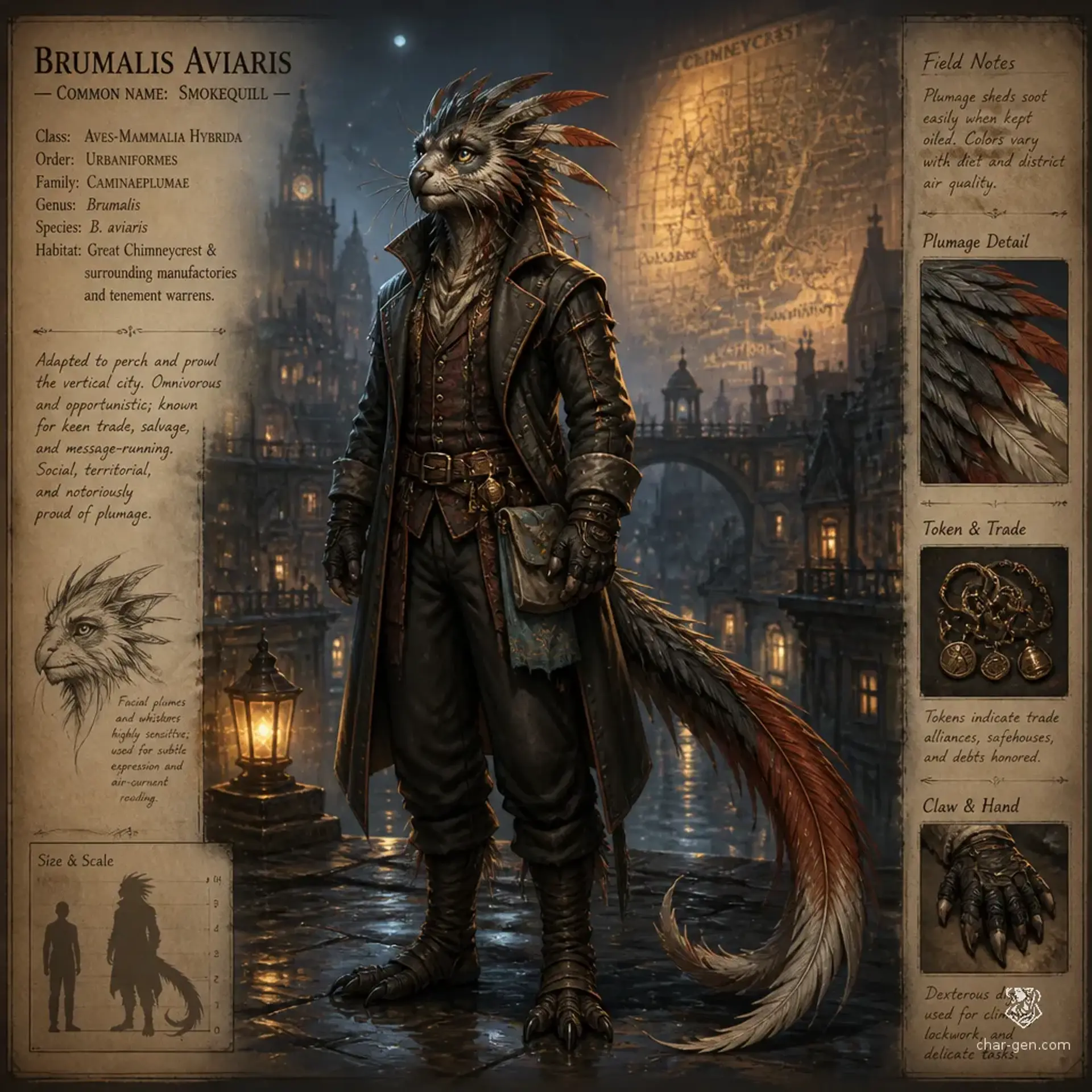 Cindervane - AI-generated fantasy Species