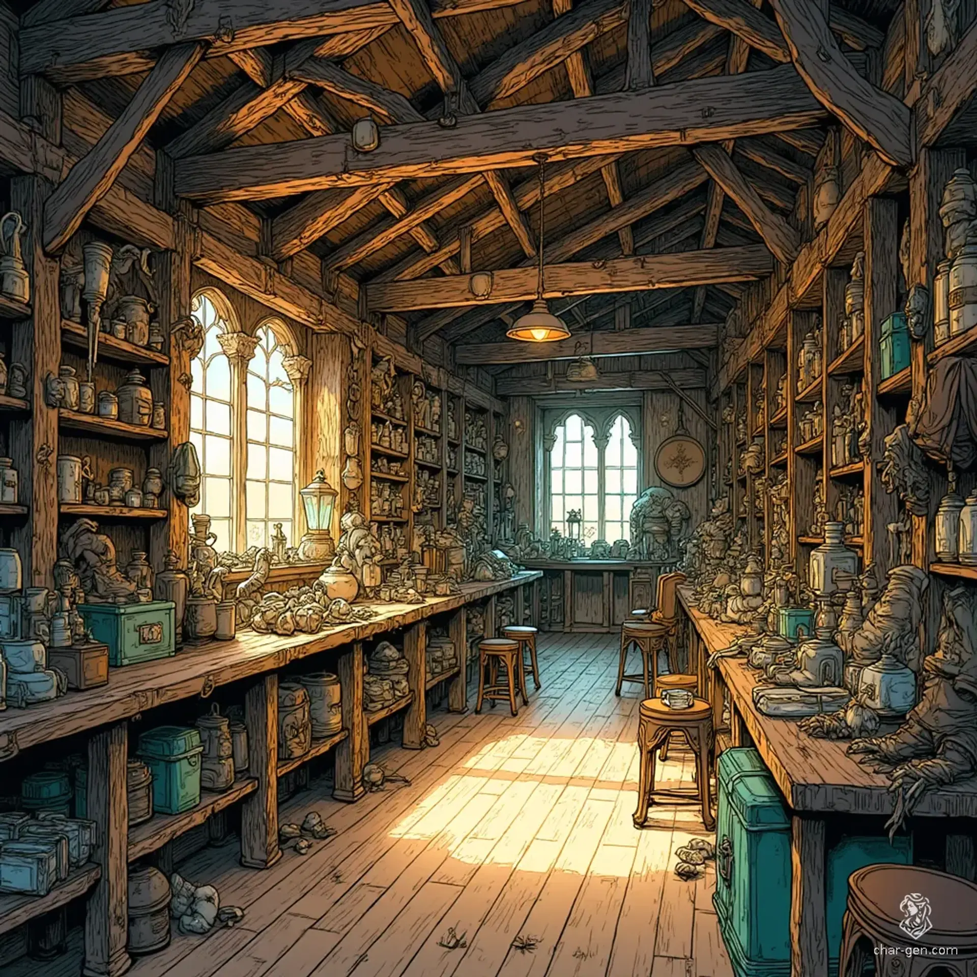 Oakroot's General Goods - AI-generated fantasy Shop