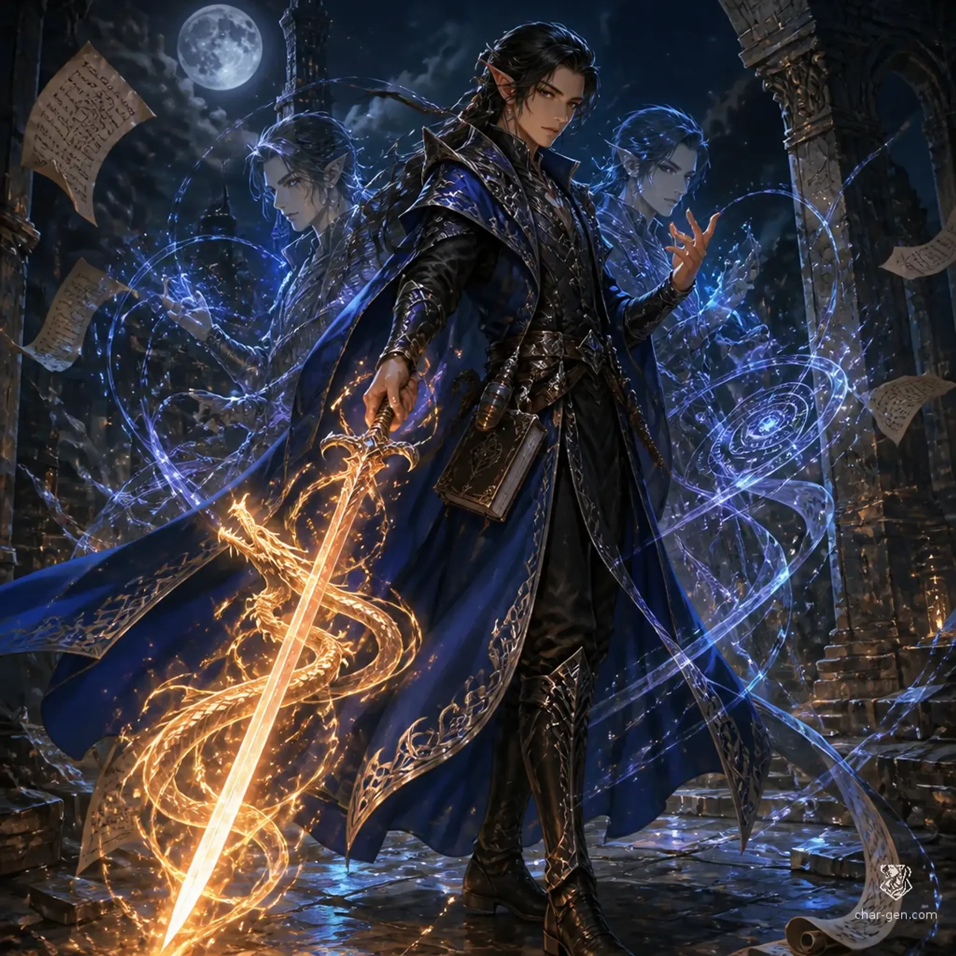 Vaelis Eryndor - AI-generated fantasy Character