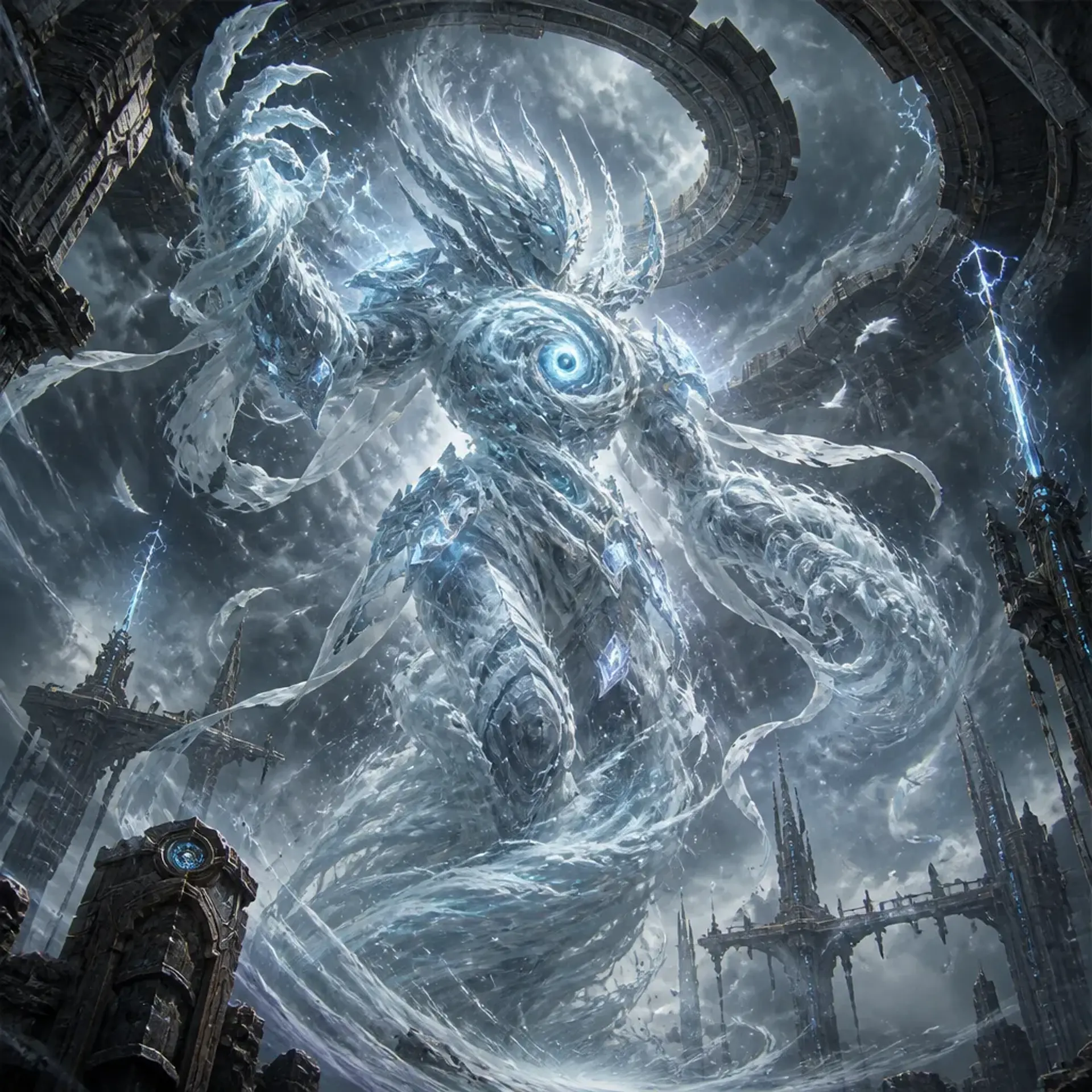 Wind Elemental Warden - AI-generated fantasy Monster
