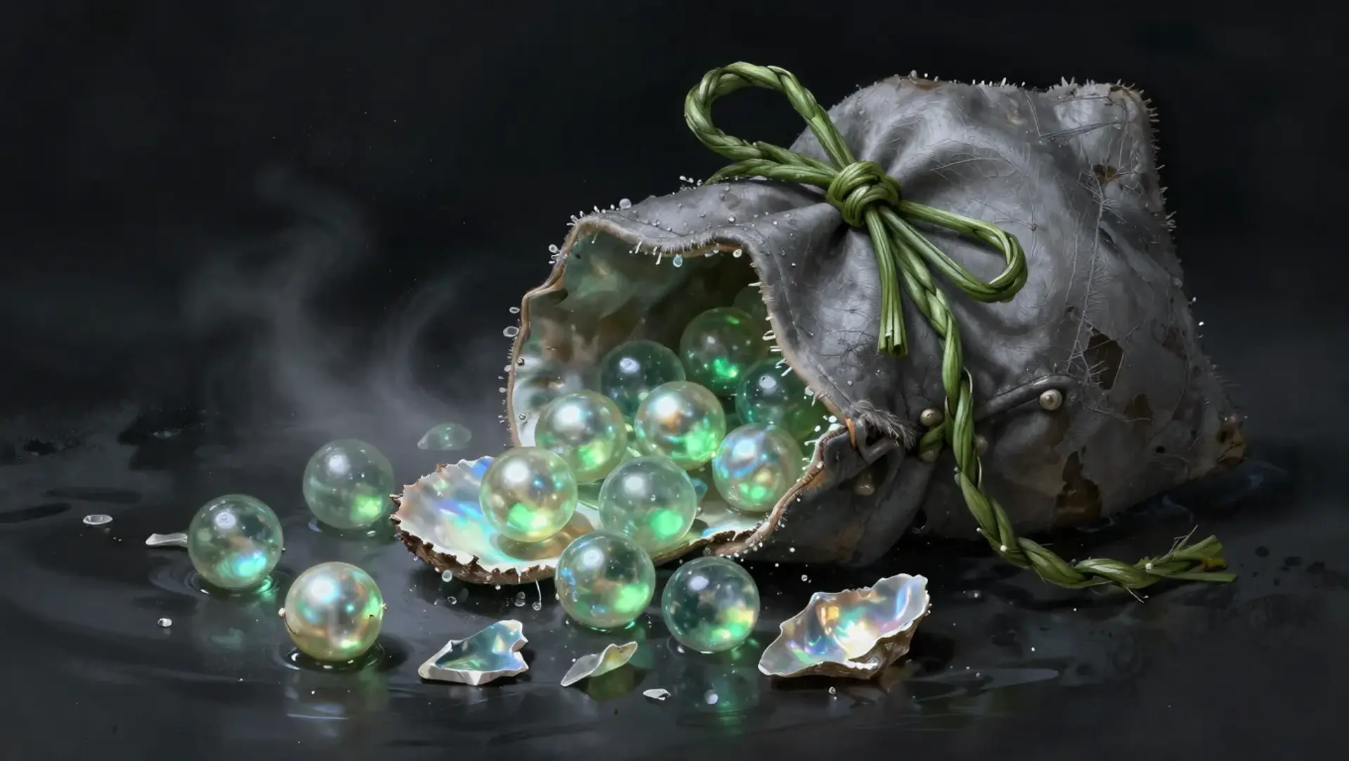 River Pearls - AI-generated fantasy Magic Item
