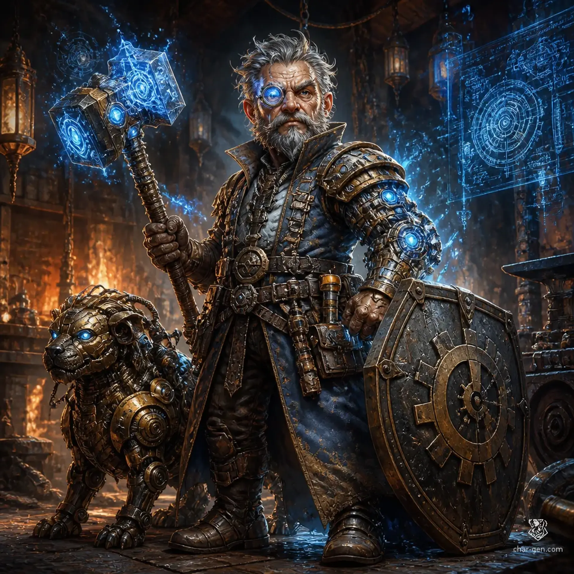 Karmichael Krieg - AI-generated fantasy Character