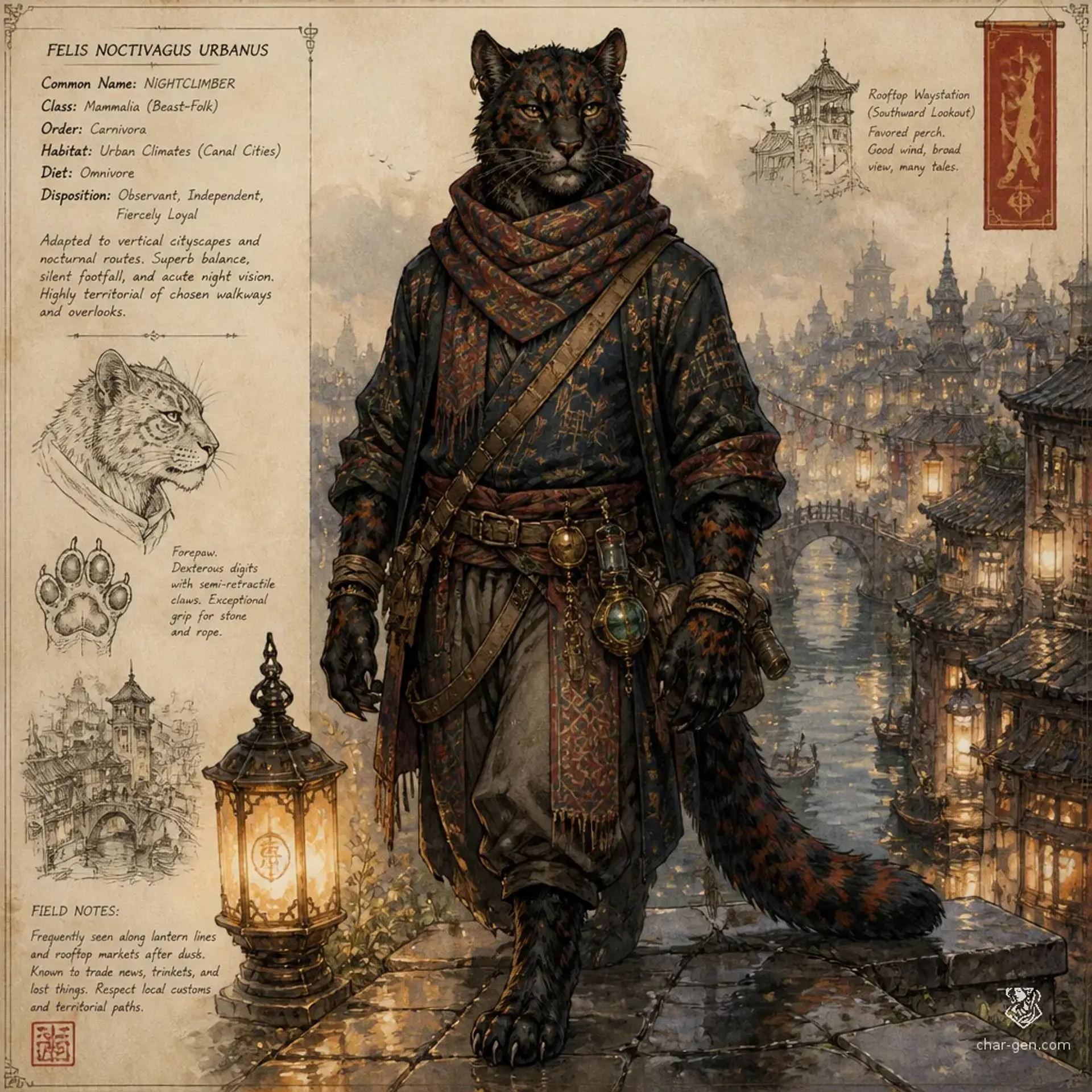 Lanternmews - AI-generated fantasy Species