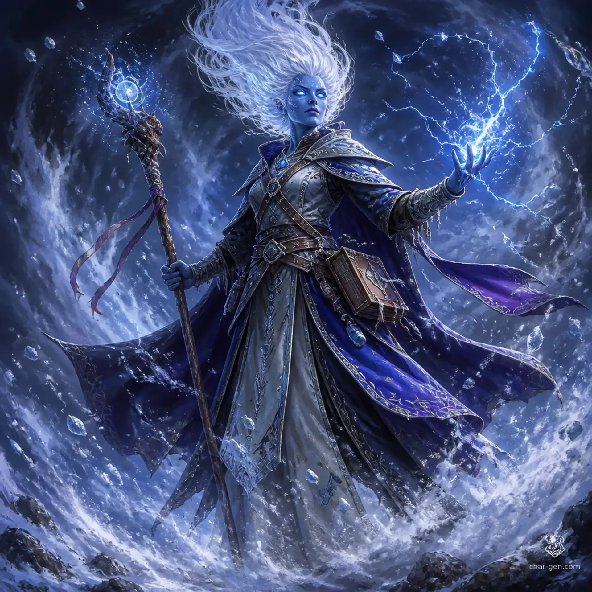 Zephyra Glacis - AI-generated fantasy Character