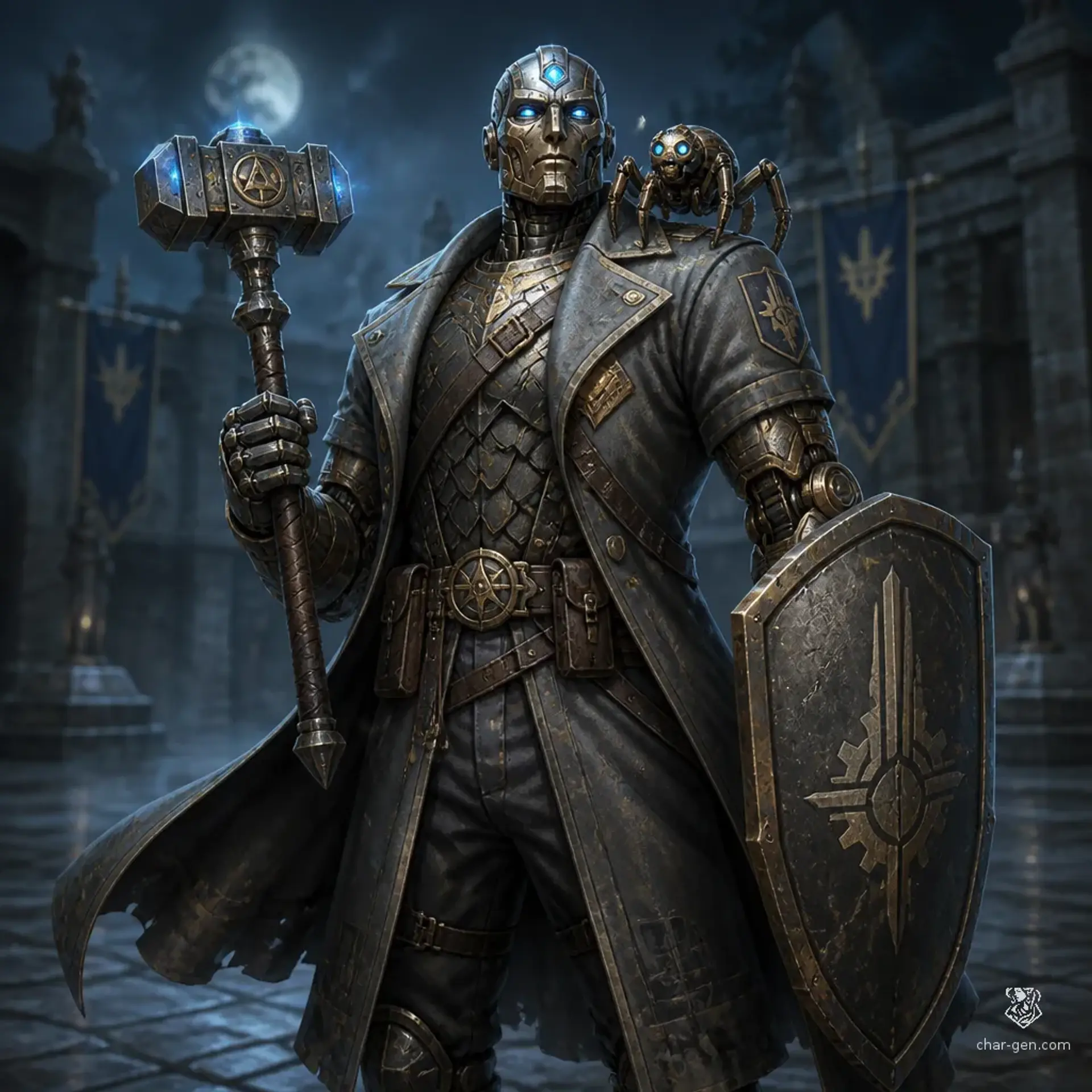 Sentinel-7 - AI-generated fantasy Character