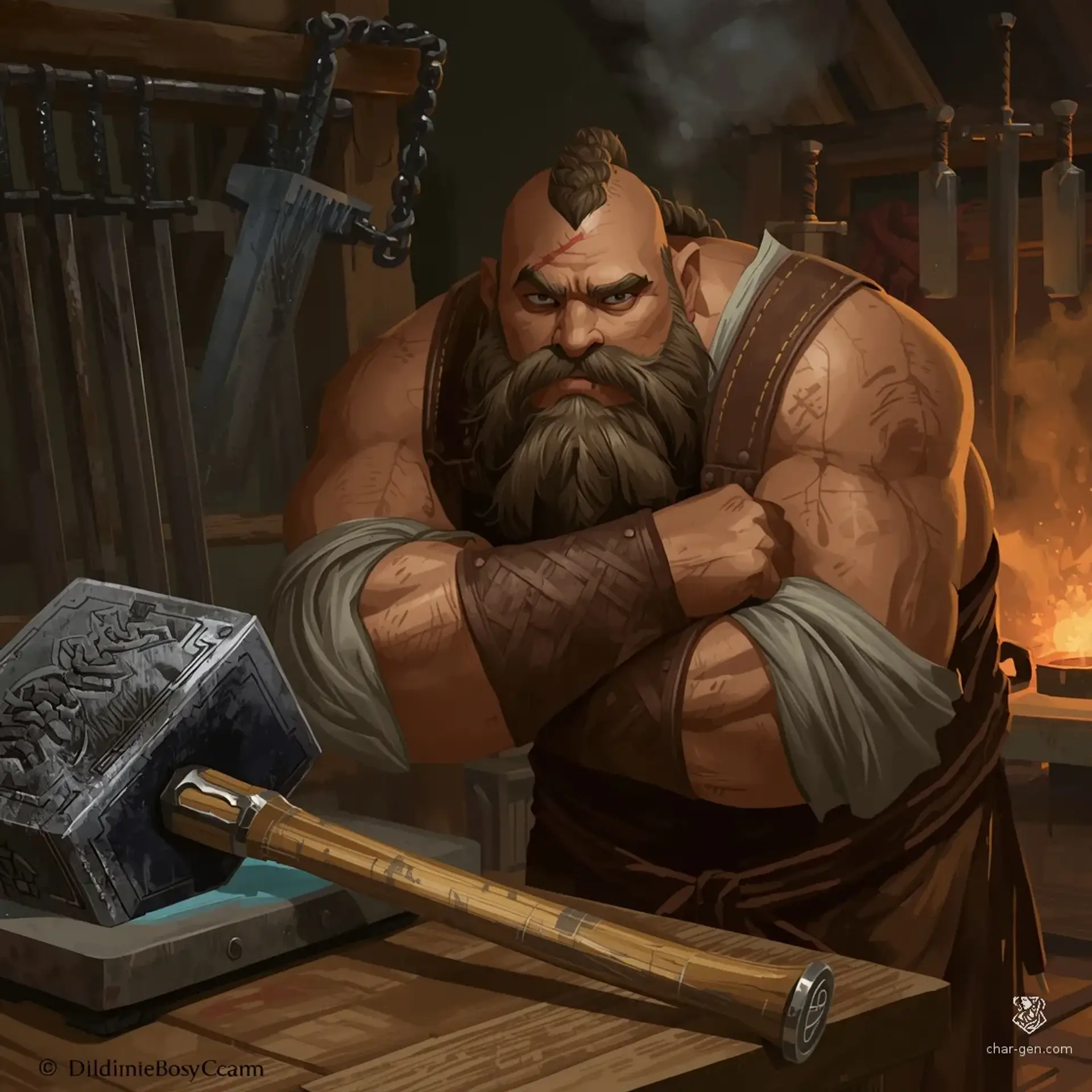 The Embered Anvil | Fantasy Shop Generated by CharGen