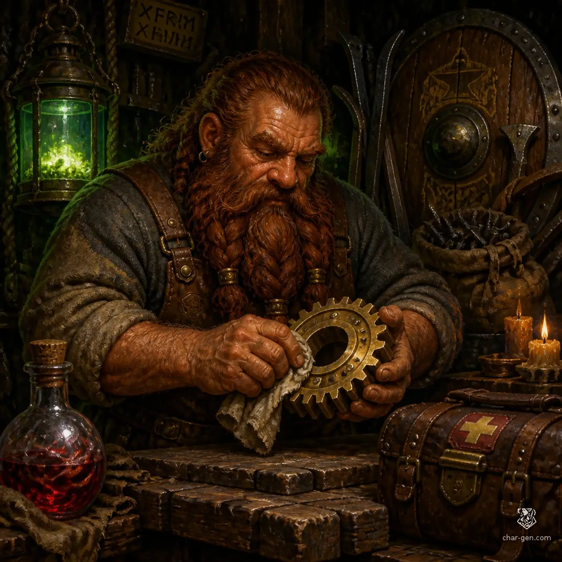 The Rusty Cog and Rations | Fantasy Shop Generated by CharGen