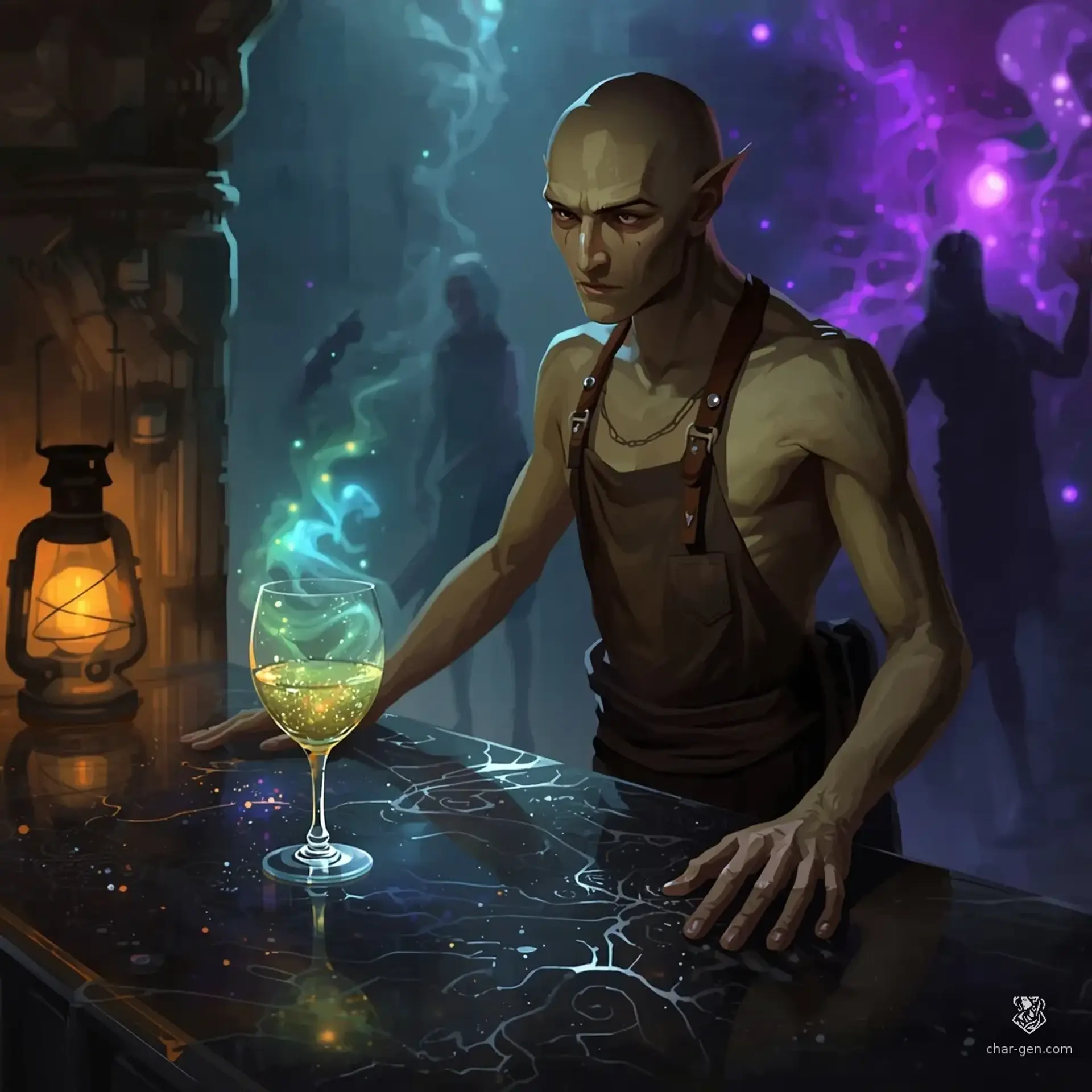 The Gilded Singularity - AI-generated fantasy Tavern