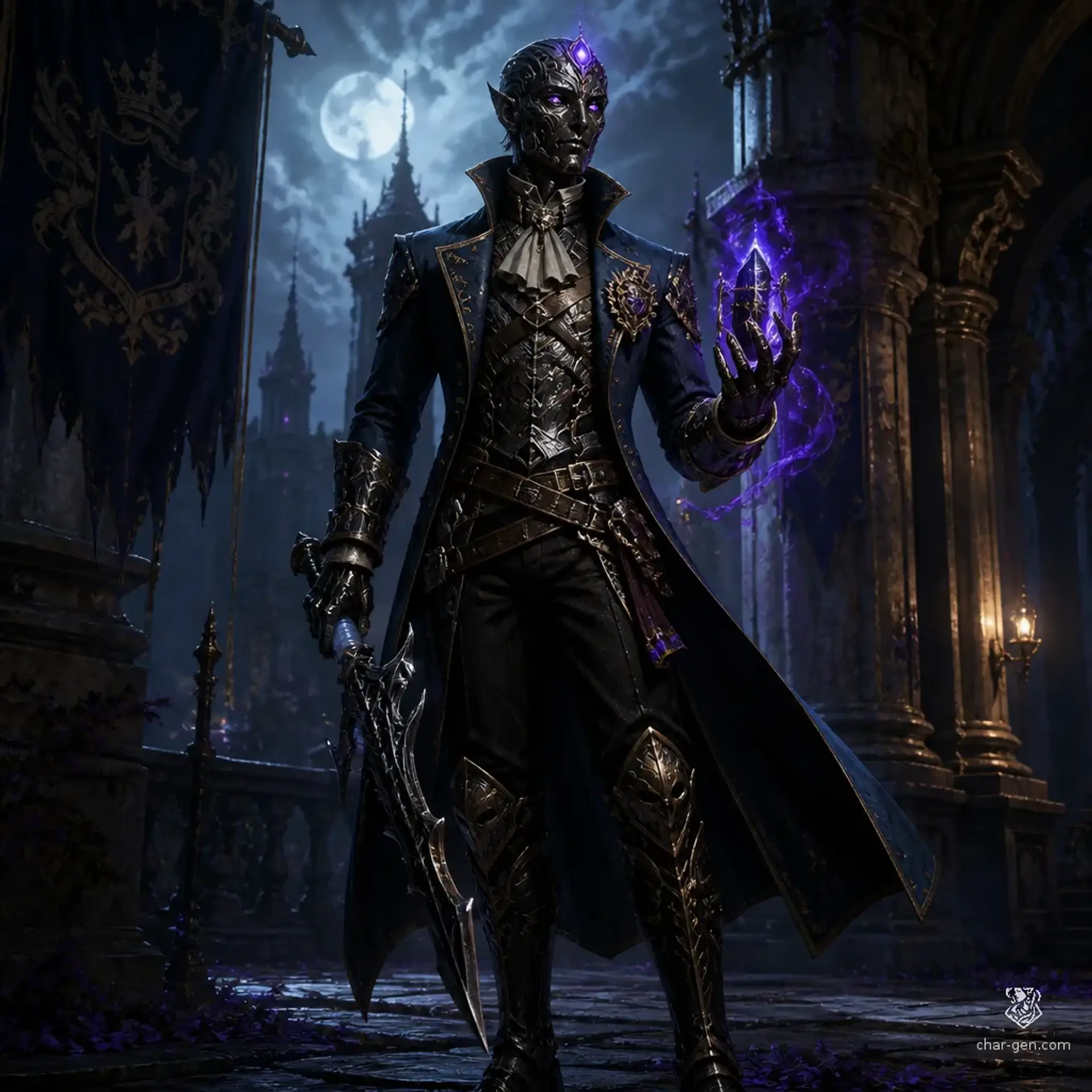 Volvotrix "V" Darklight - AI-generated fantasy Character