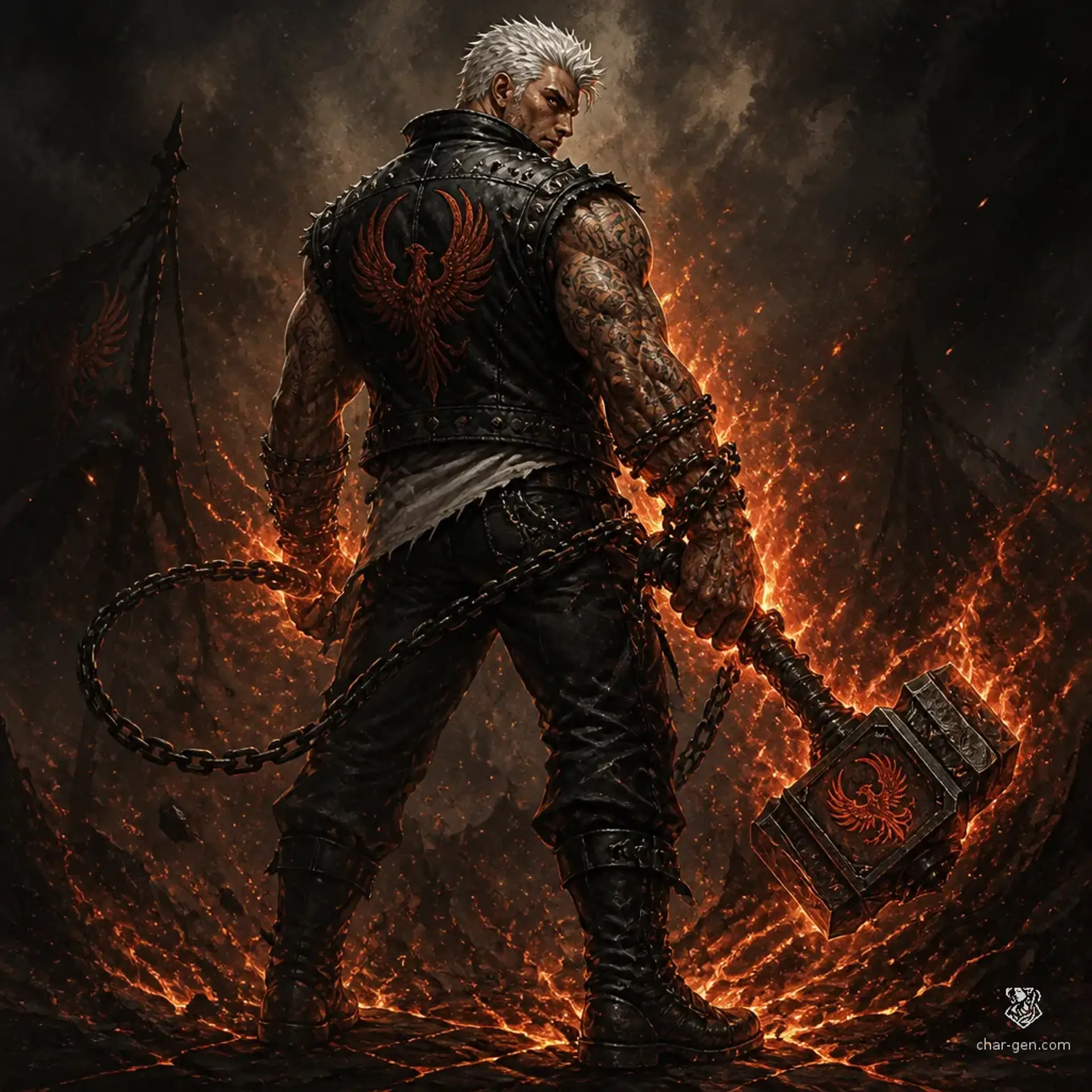 Peter "Phoenix" De Winter - AI-generated fantasy Character