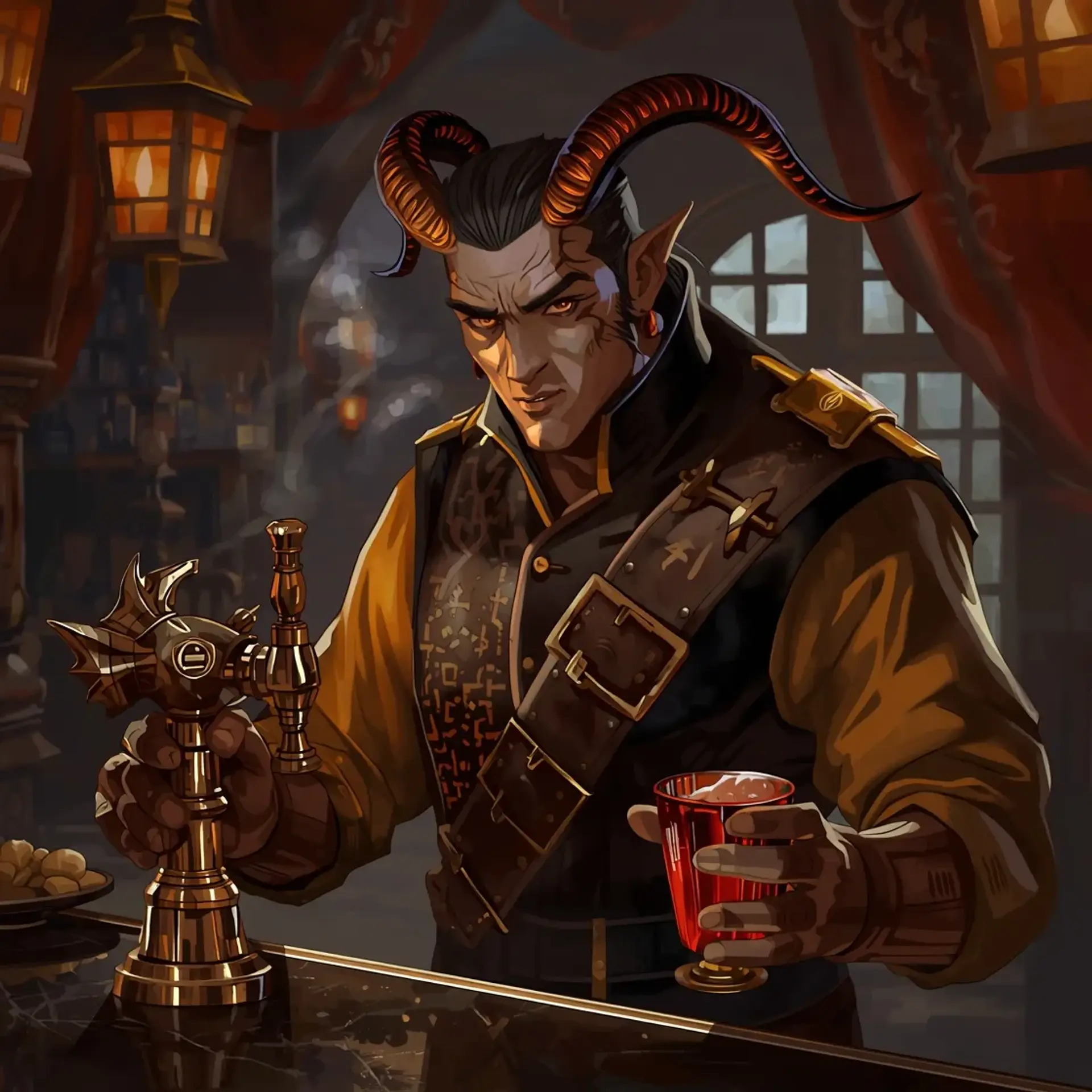 The Golden Opportunity Inn - AI-generated fantasy Tavern