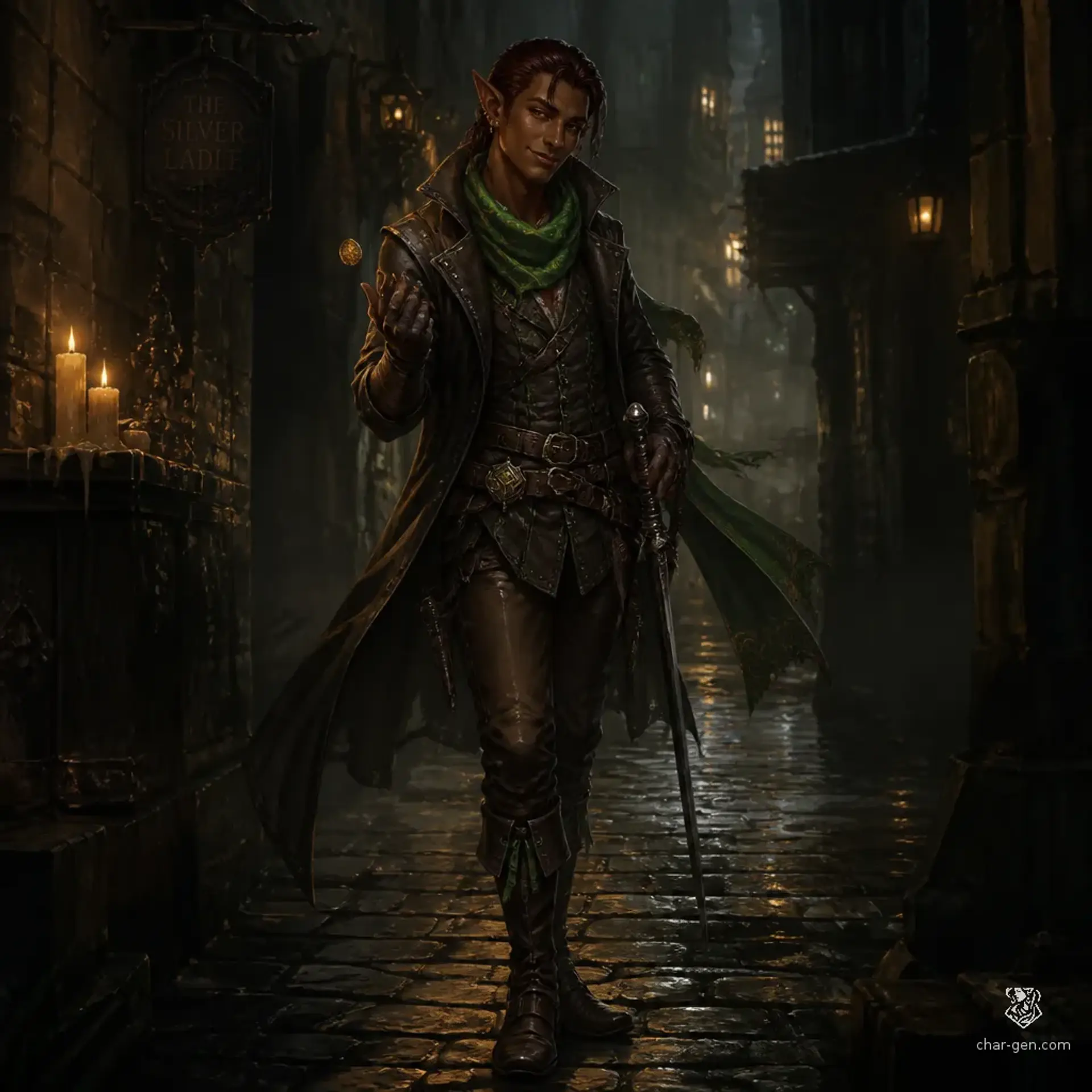 Oluven Aderi - AI-generated fantasy Character