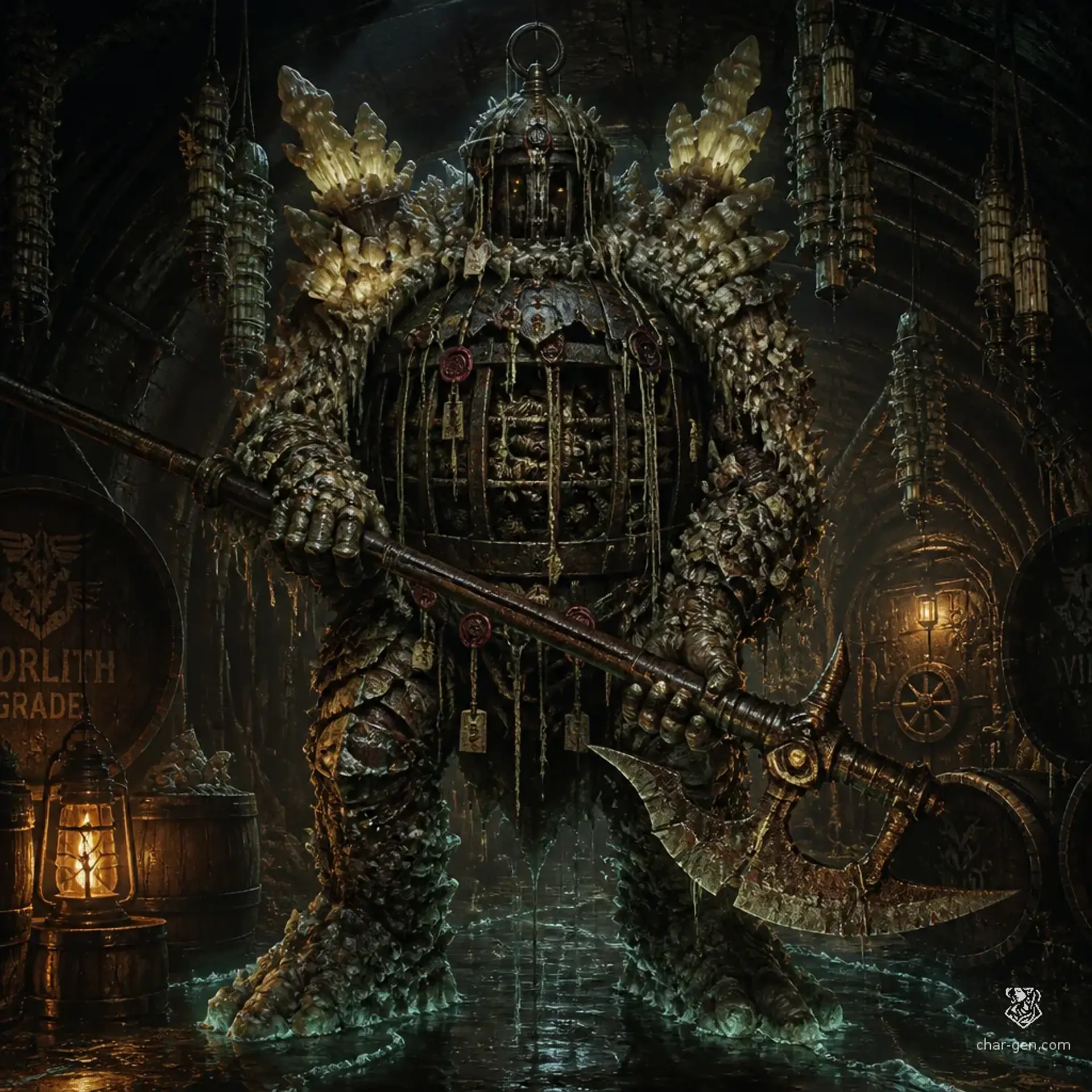 Wickbound Spore Sentinel - AI-generated fantasy Monster